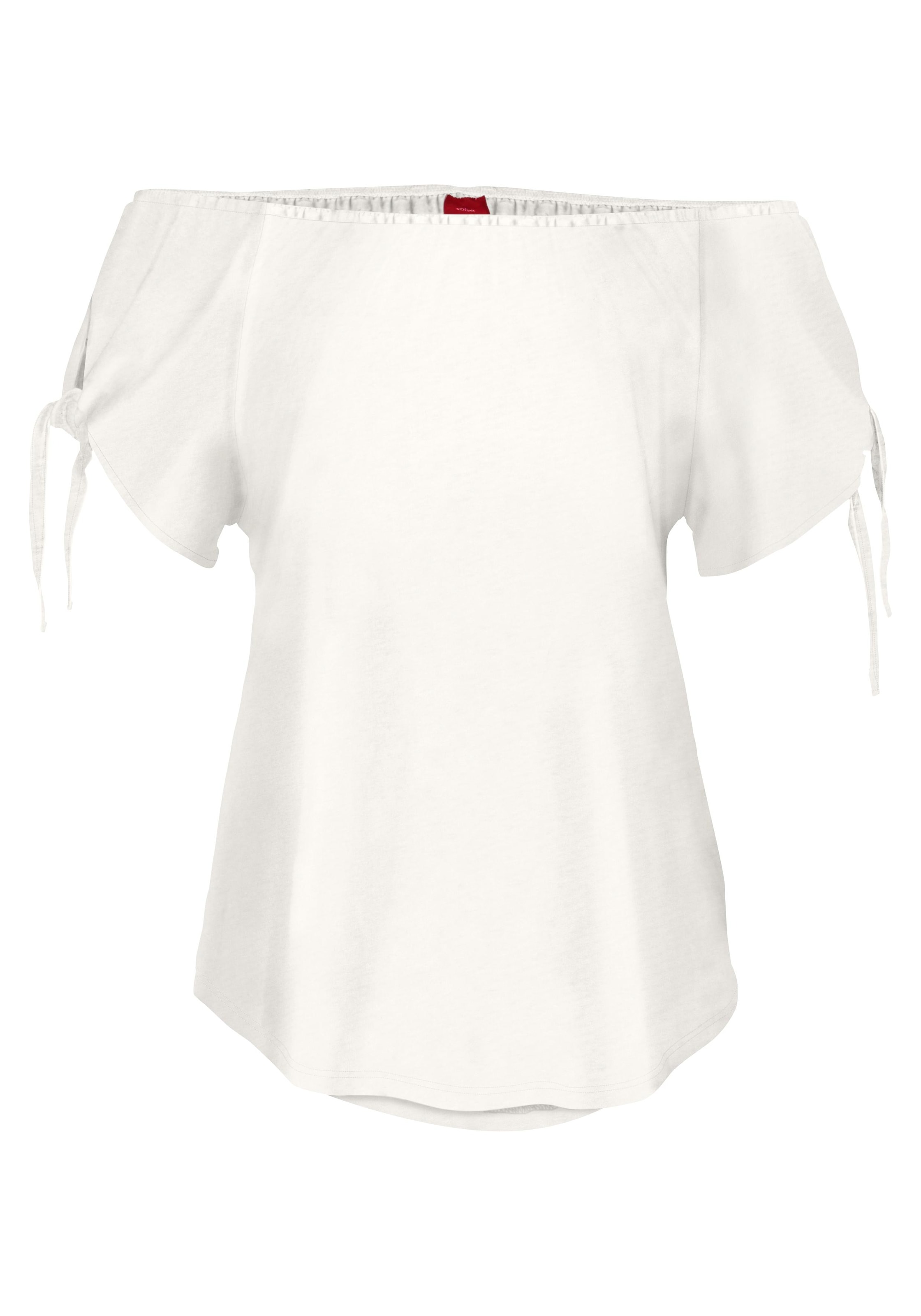 s.Oliver T-Shirt, mit Schlitzen an schulterfrei den variierbar als Ärmeln, bestellen Carmenshirt