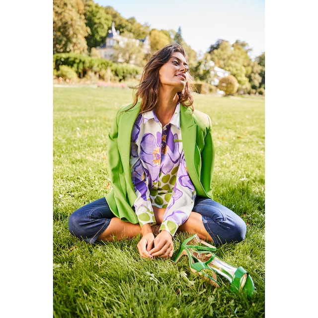 plakativem Aniston online I\'m kaufen | Hemdbluse, und SELECTED Blütendruck walking - KOLLEKTION mit Bordüre gepunkteter NEUE