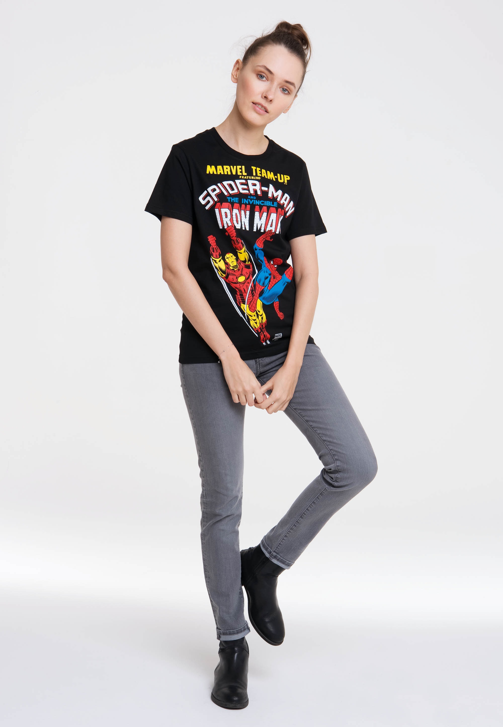 LOGOSHIRT T-Shirt »Marvel walking lizenziertem | shoppen I\'m Comics«, mit Design