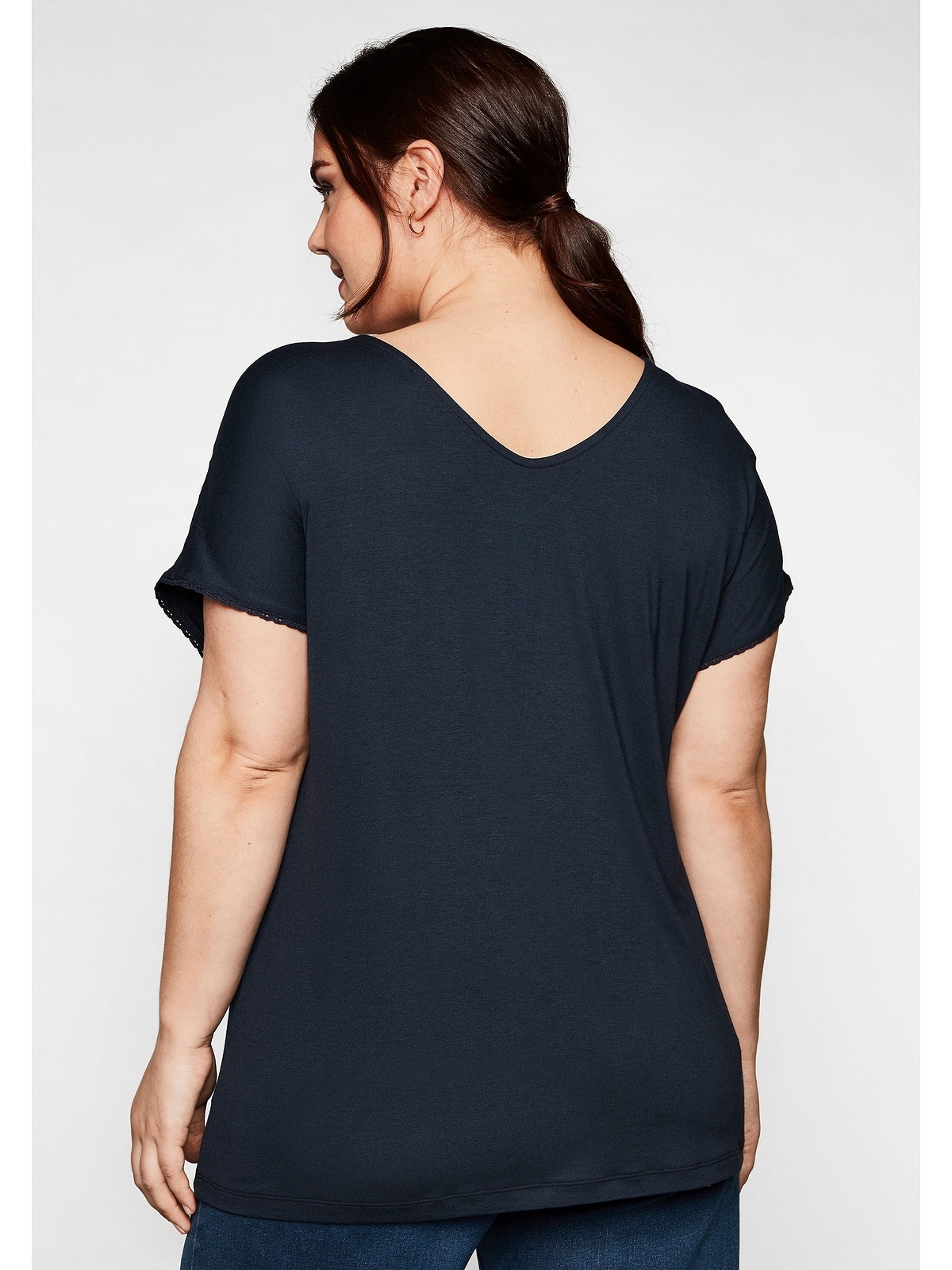 Spitze und Schulternaht Größen«, »Große Sheego an T-Shirt mit Ärmeln kaufen