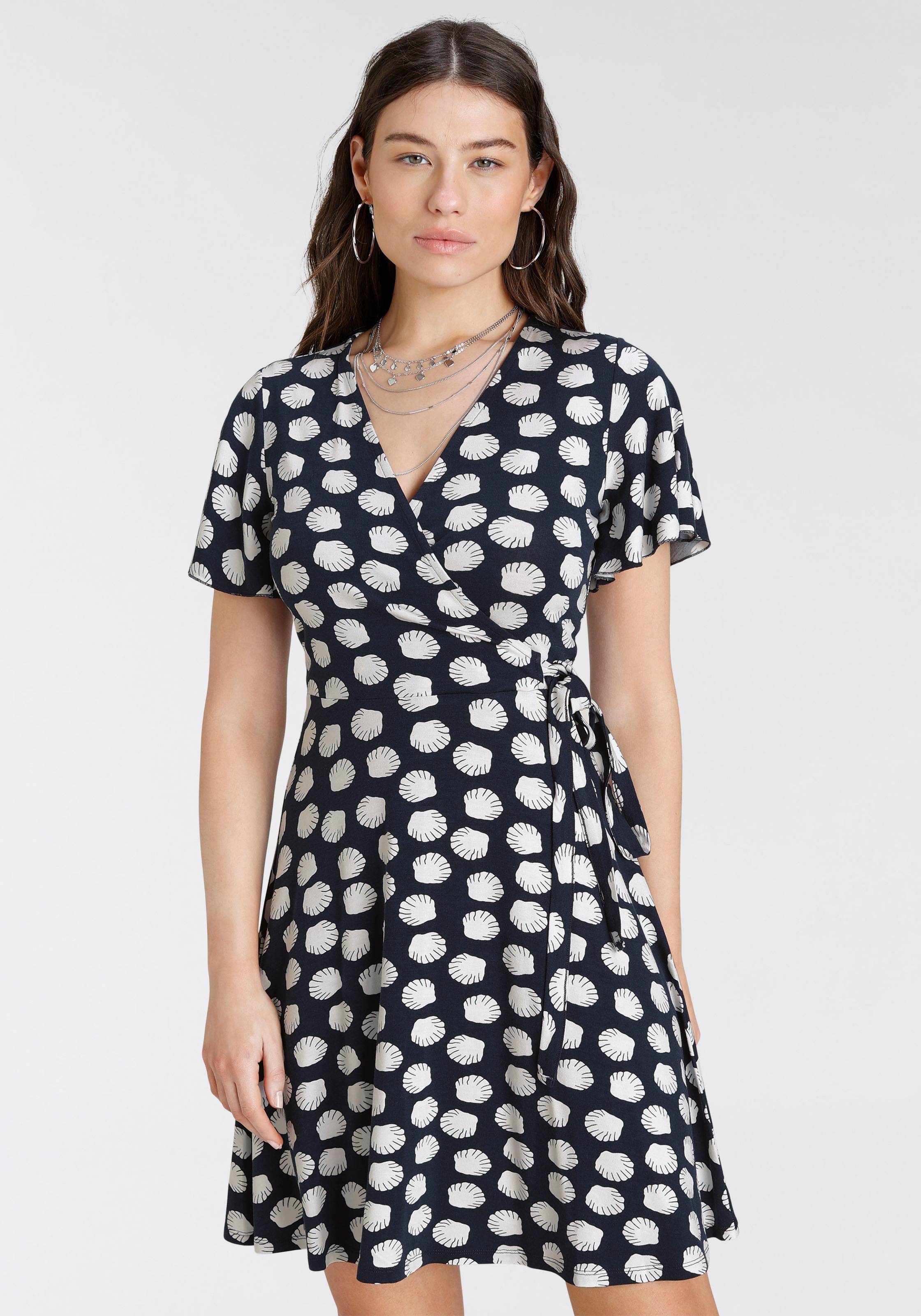 Laura Scott Wickelkleid (2 tlg. Set) Einfarbig und Alloverprint - NEUE KOLLEKTION RK11190
