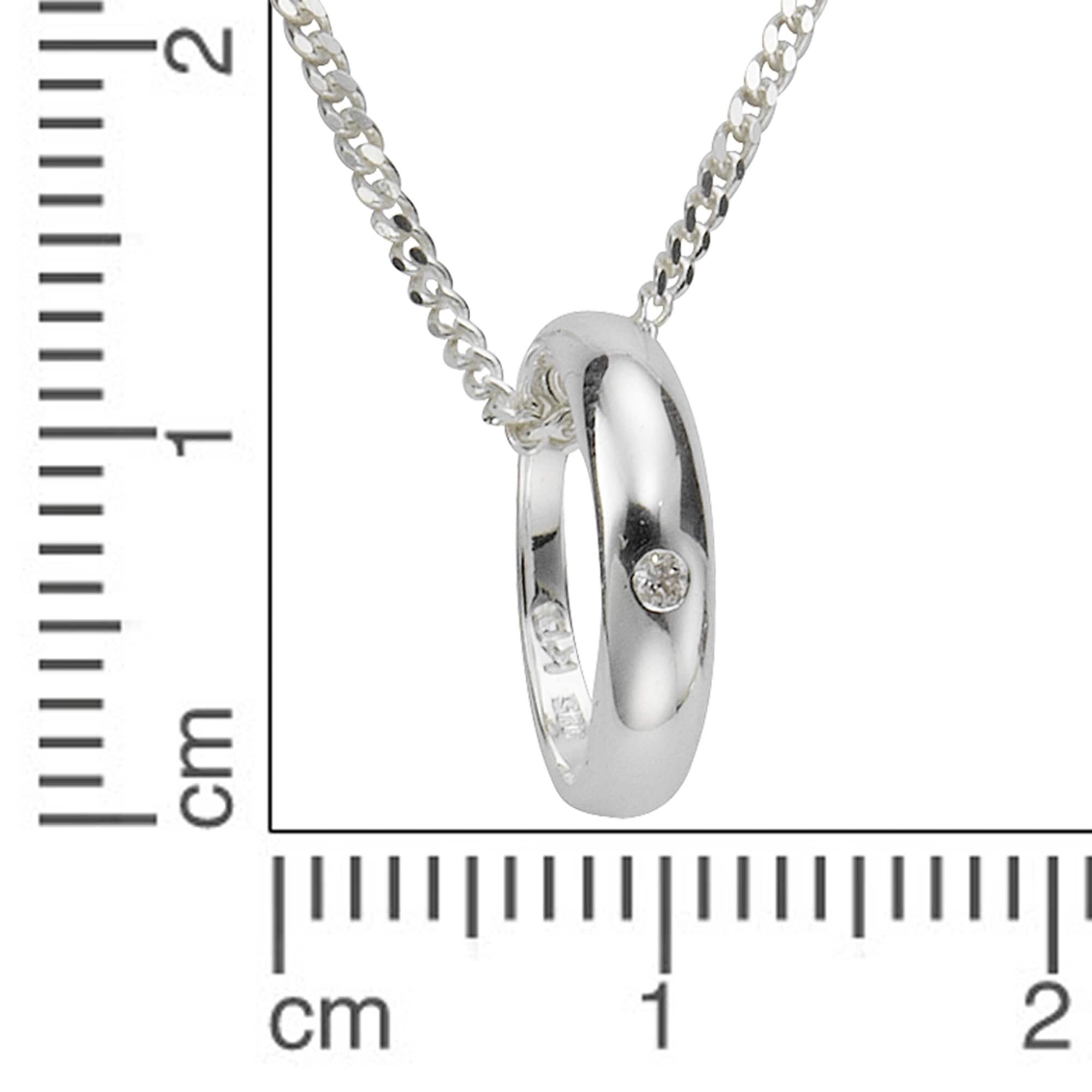 Anhänger Taufring mit Silber »925 kaufen Zeeme Diamant walking 0,01ct.« mit Kette I\'m |