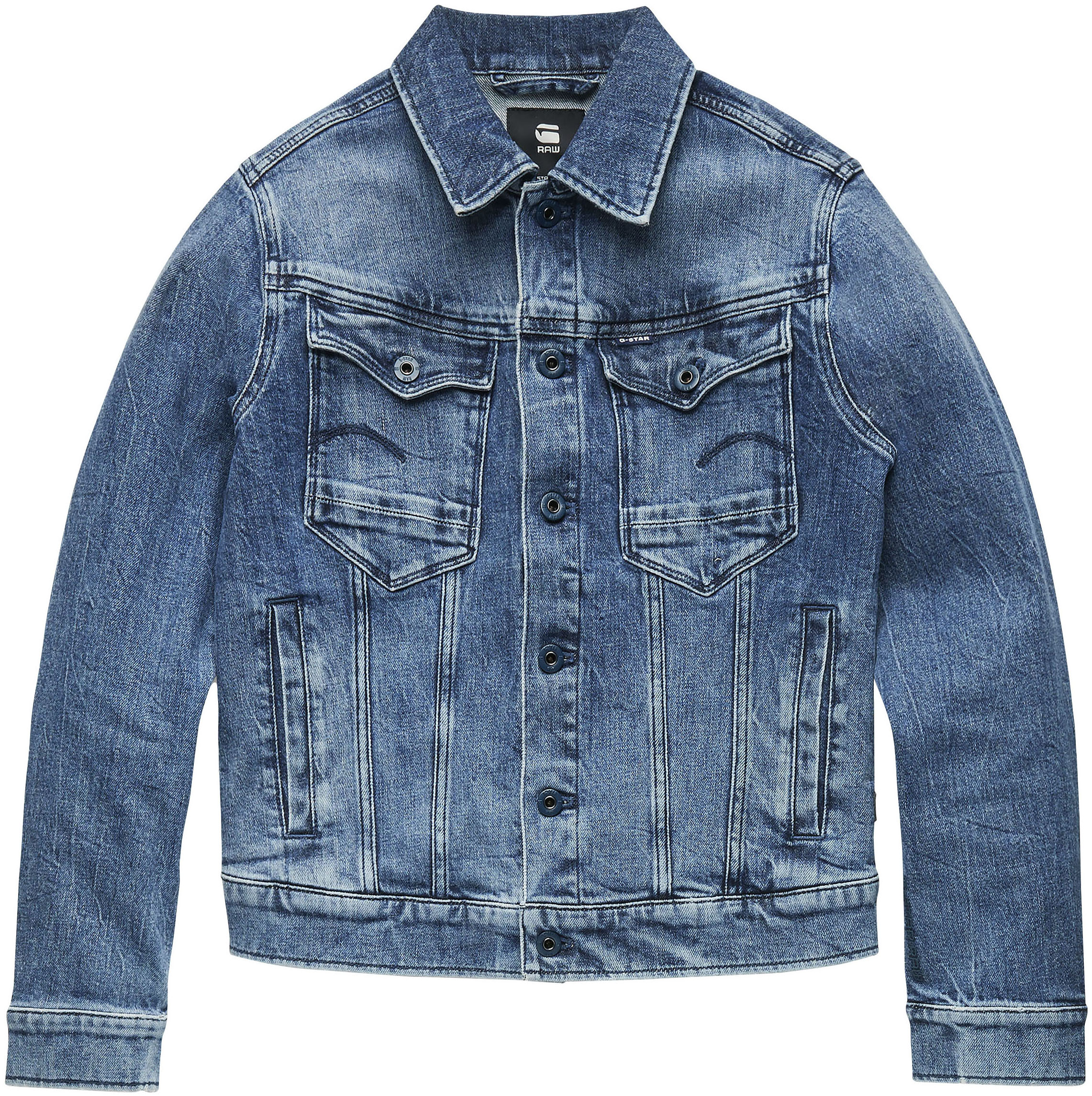 g-star raw -  Jeansjacke "Arc 3D jacket", mit aufgesetzten Pattentaschen mit Ösenknöpfen
