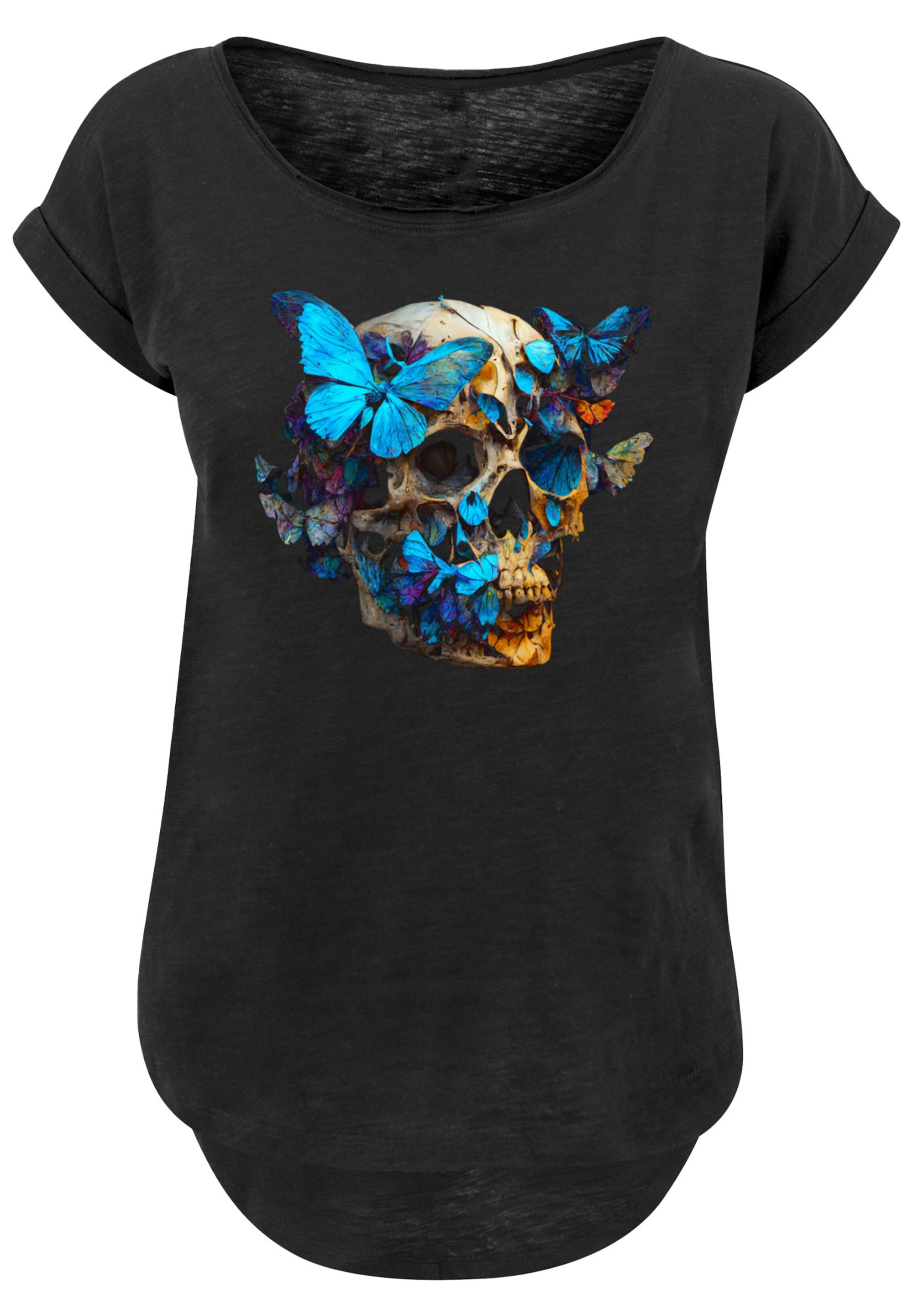 »Schmetterling Skull LONG | I\'m walking bestellen T-Shirt TEE«, Print F4NT4STIC