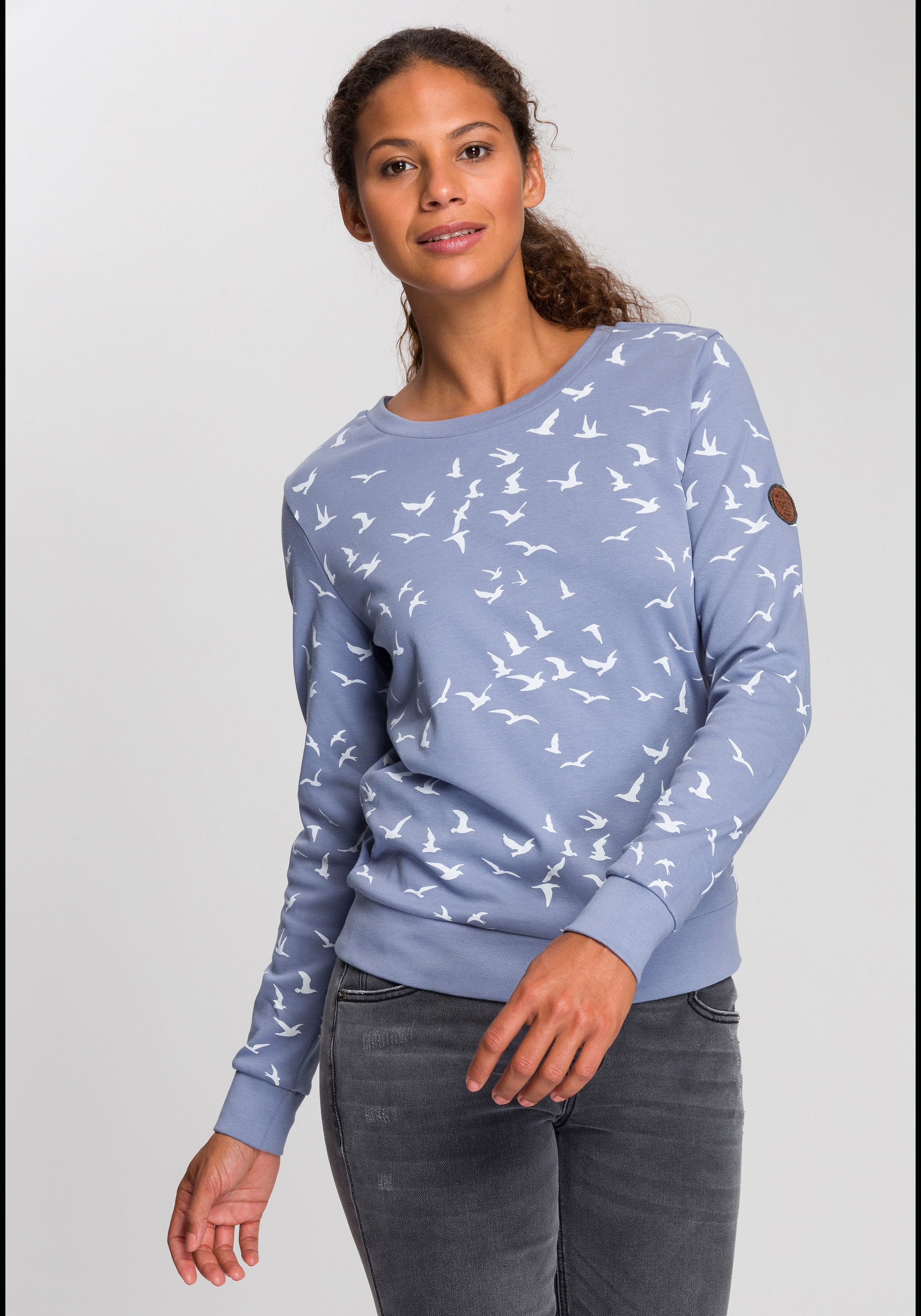 Minimal-Allover-Print Sweatshirt, mit KangaROOS modischem online