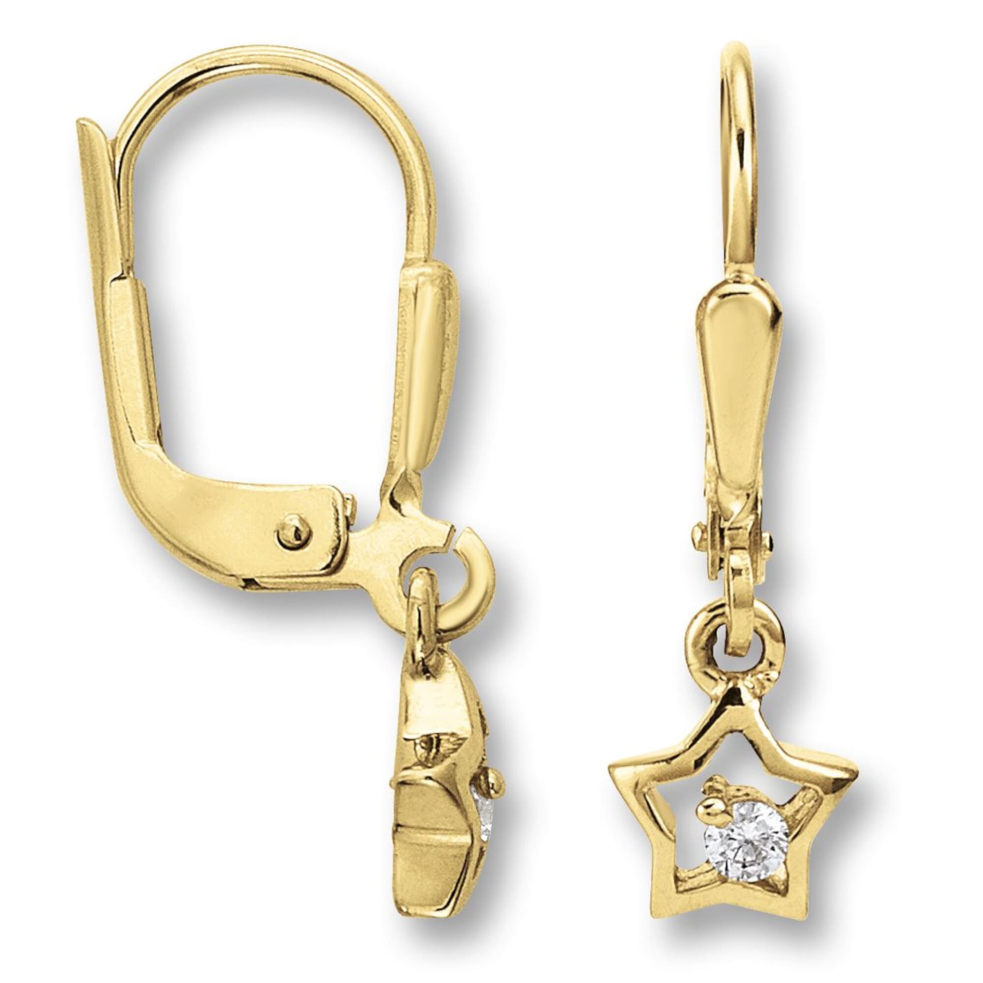 ONE ELEMENT Paar Ohrhänger »Zirkonia Stern Ohrringe Ohrhänger aus 333  Gelbgold«, Damen Gold Schmuck Stern kaufen | I\'m walking