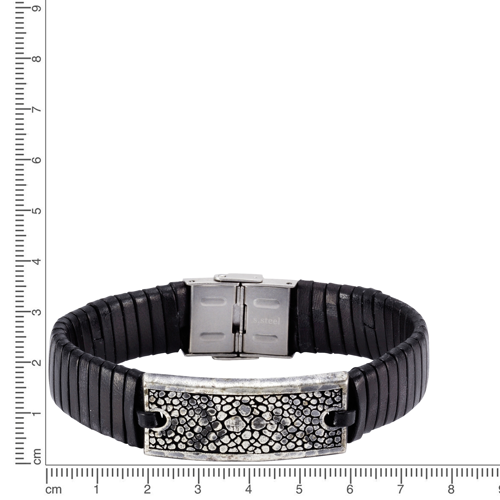 NOX Armband »Leder Edelstahl« | I\'m schwarz walking kaufen