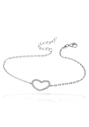goldmaid Armband, 925/- Silber Herz mit weißen Zirkonia kaufen