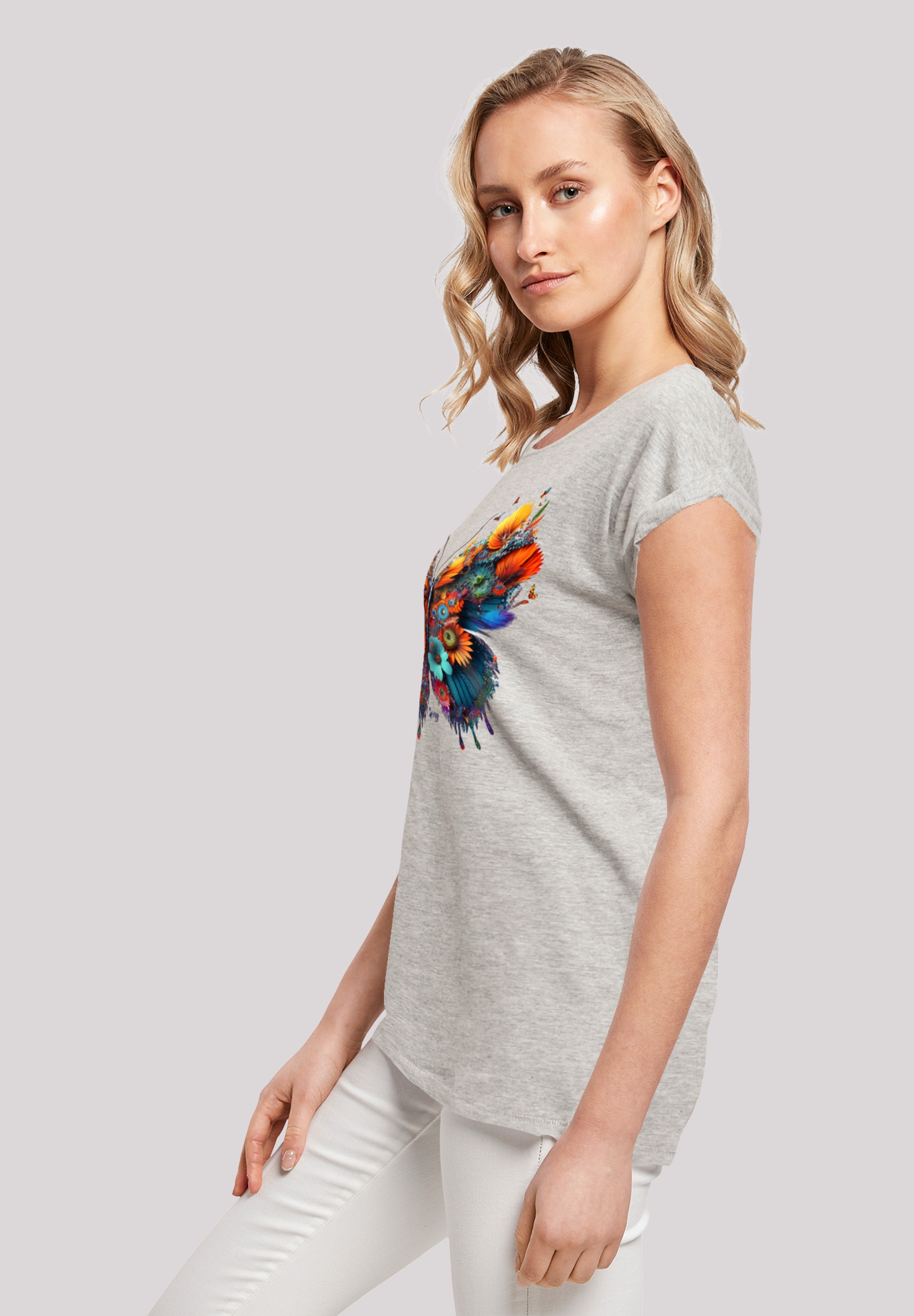 F4NT4STIC T-Shirt »Schmetterling Blumen«, I\'m shoppen walking | Print