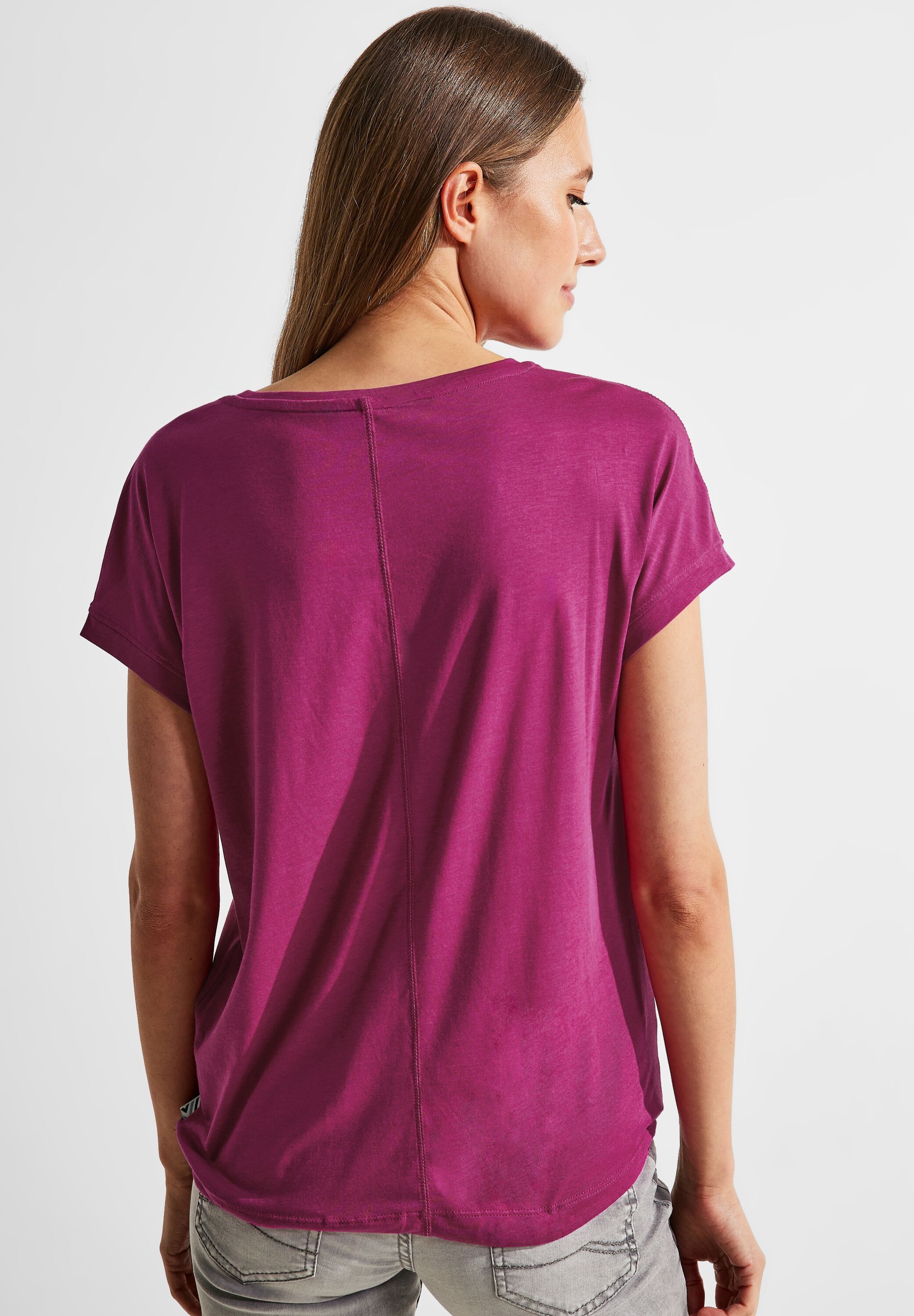 T-Shirt, softem Cecil aus Materialmix online