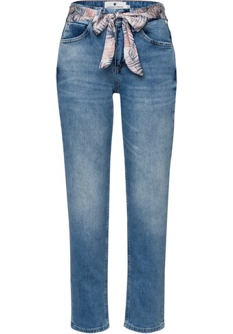 Freeman T. Porter Girlfriend-Jeans, mit seidenähnlichem Tuchgürtel zum Binden kaufen
