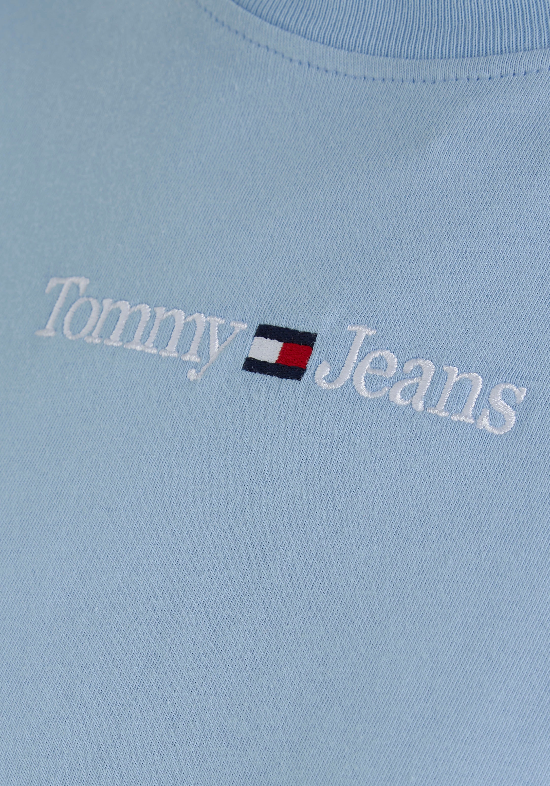 Linear Kurzarmshirt TEE«, CLS »TJW SERIF Tommy shoppen LINEAR Jeans mit Logoschriftzug Jeans Tommy