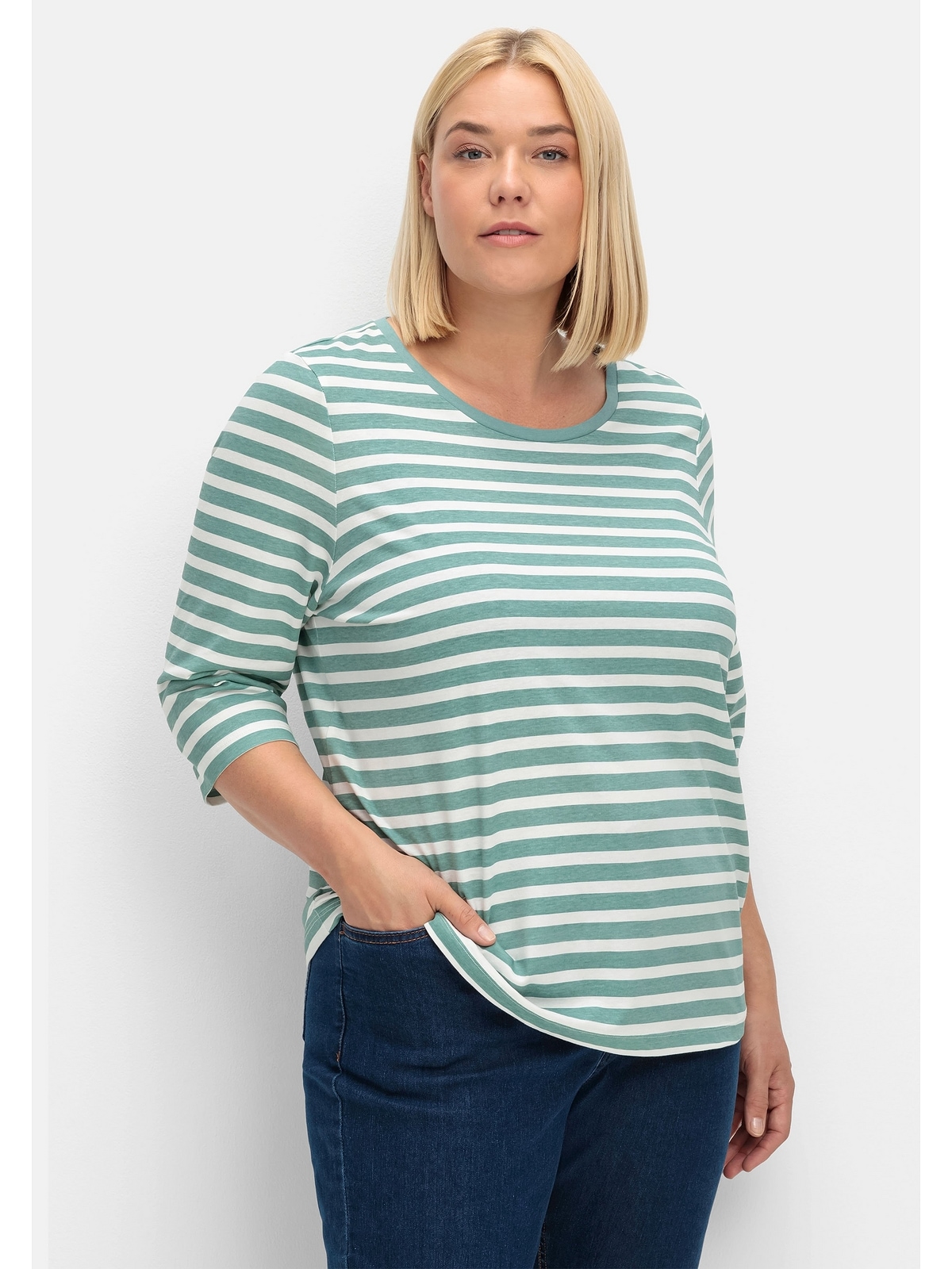 reiner kaufen | I\'m Sheego 3/4-Arm-Shirt online »Große Baumwolle aus walking Größen«,