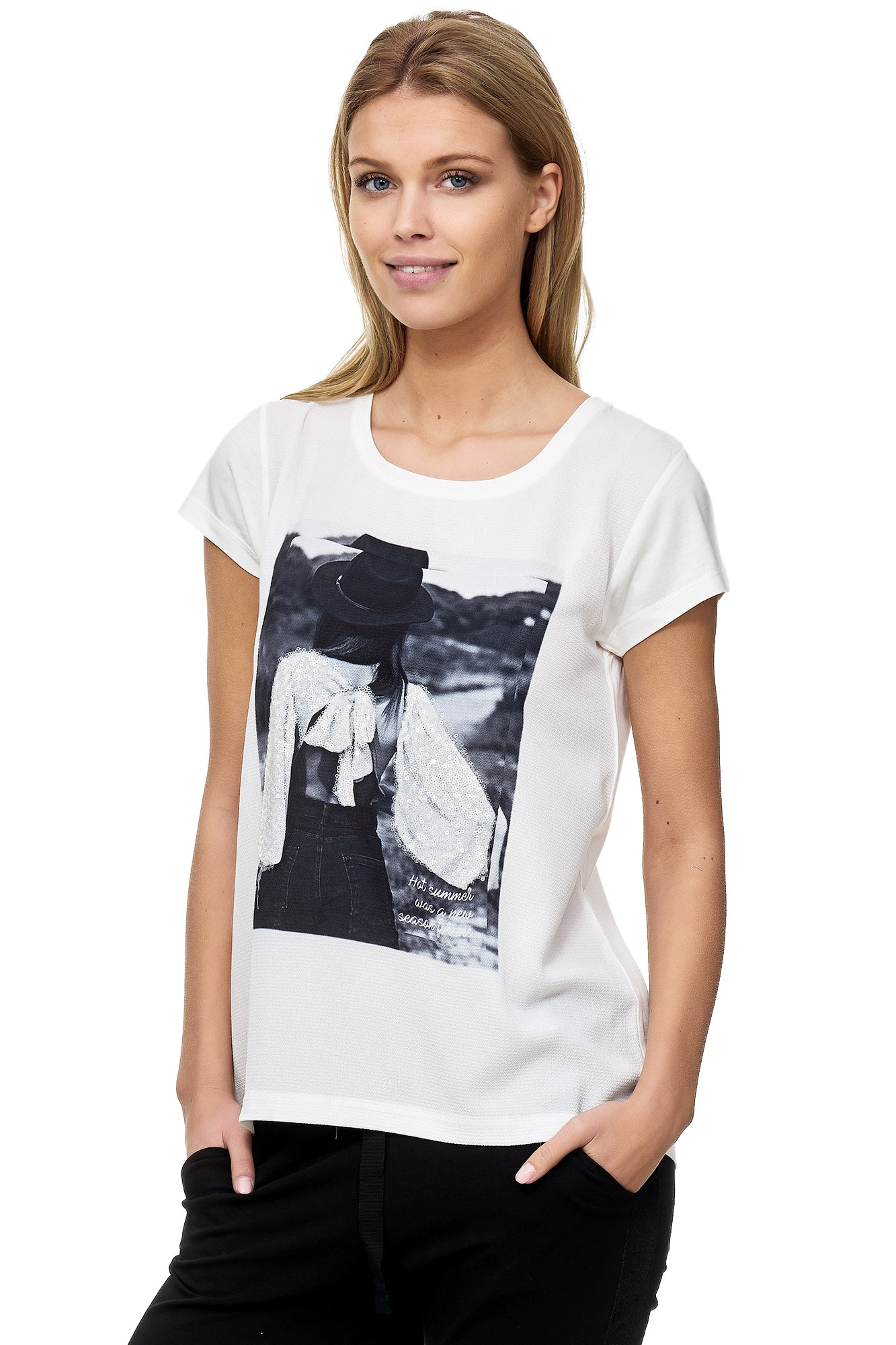 Decay T-Shirt, mit paillettenbesetztem Vintage-Print online | I\'m walking | T-Shirts