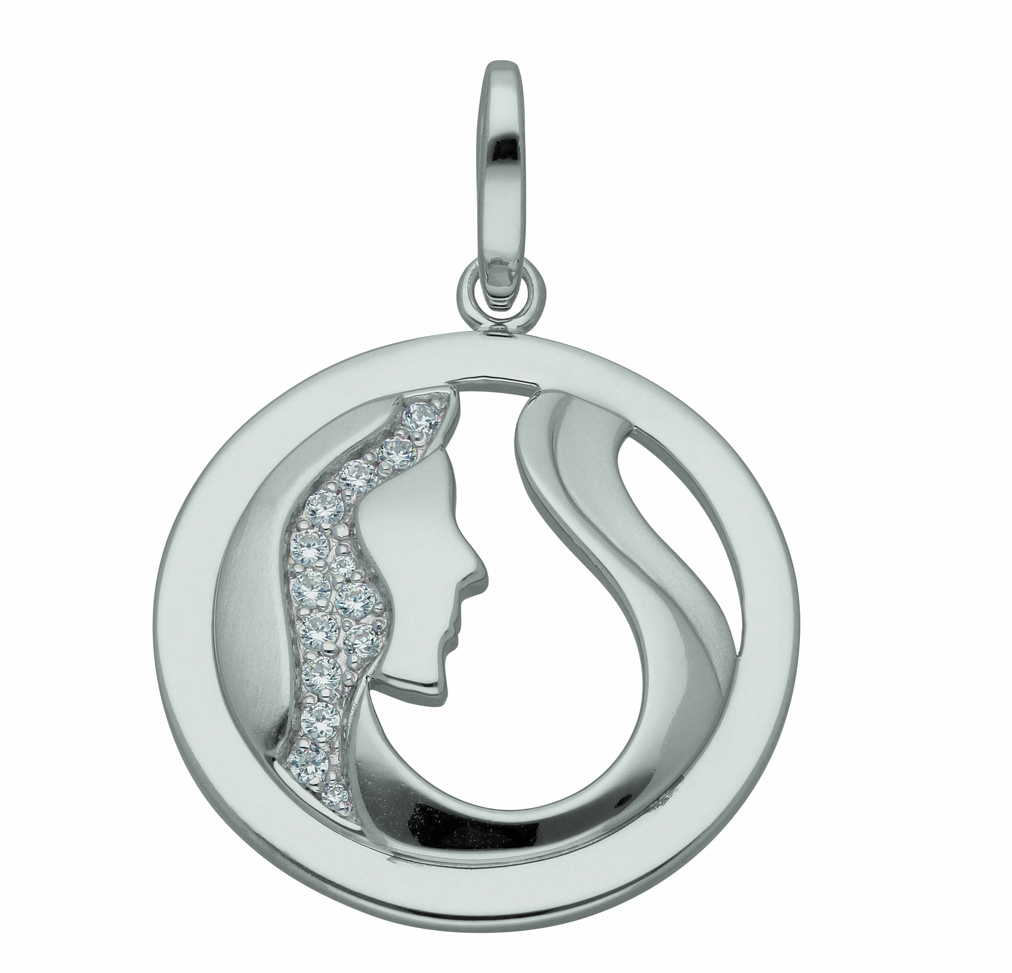 Sternzeichen | Jungfrau Anhänger Silber Adelia´s - walking Halskette Set mm«, I\'m ohne Zirkonia »925 Anhänger Schmuckset mit 25,2 Kette Ø mit