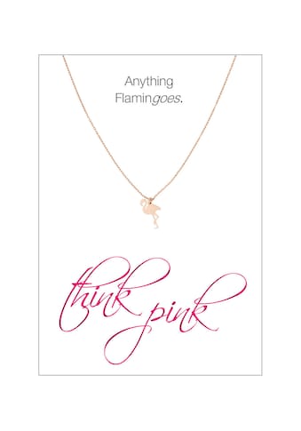 HERZ-KARTE Silberkette »think pink«, rosévergoldet mit Flamingo 925/- Sterlingsilber kaufen
