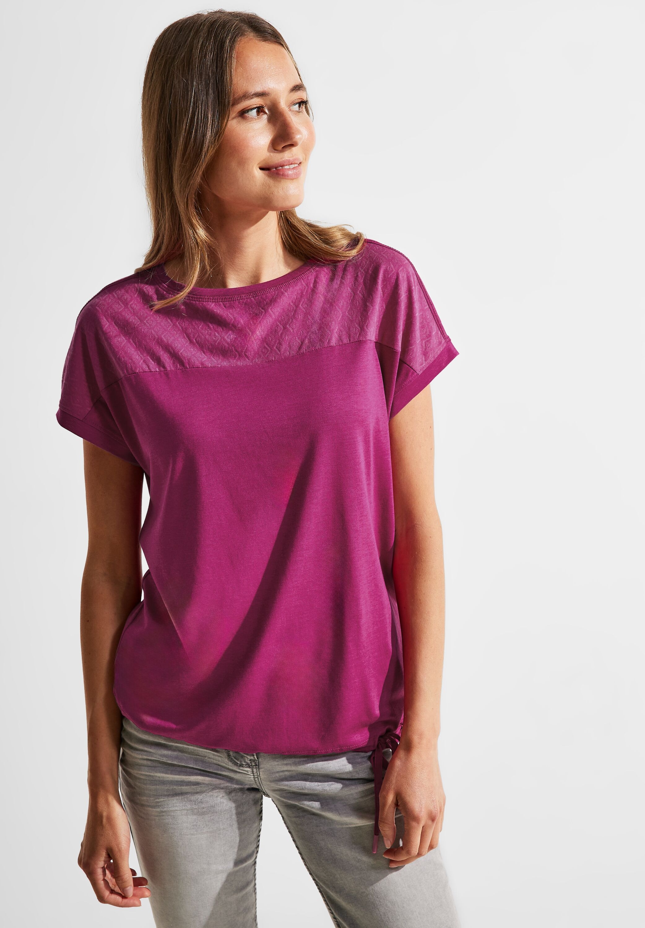 Materialmix Cecil online T-Shirt, aus softem