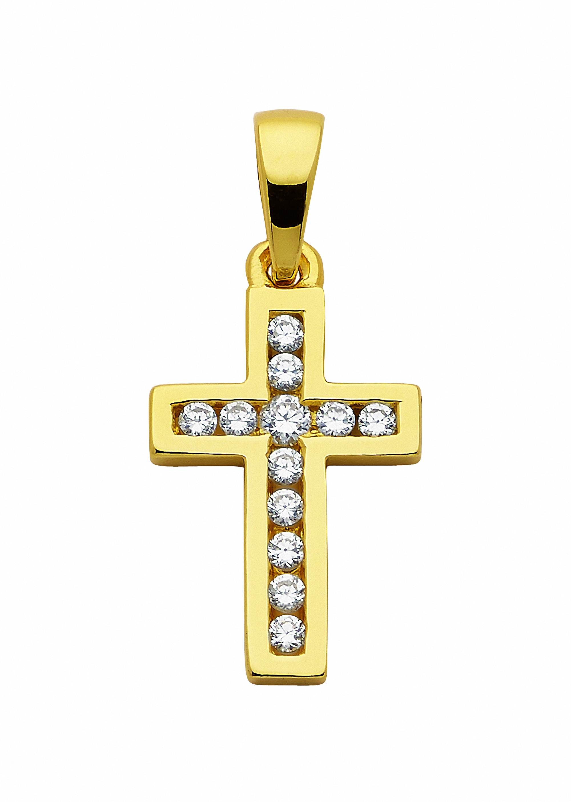 Adelia´s Kettenanhänger »925 Silber Kreuz Anhänger mit Zirkonia«, mit Zirkonia  Silberschmuck für Damen & Herren online kaufen | I\'m walking
