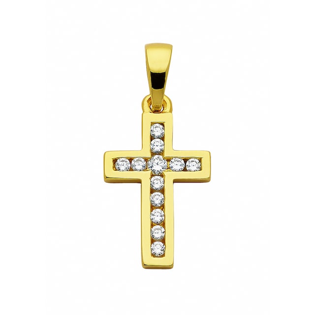Adelia´s Kettenanhänger »925 Silber Kreuz Anhänger mit Zirkonia«, mit  Zirkonia Silberschmuck für Damen & Herren online kaufen | I'm walking