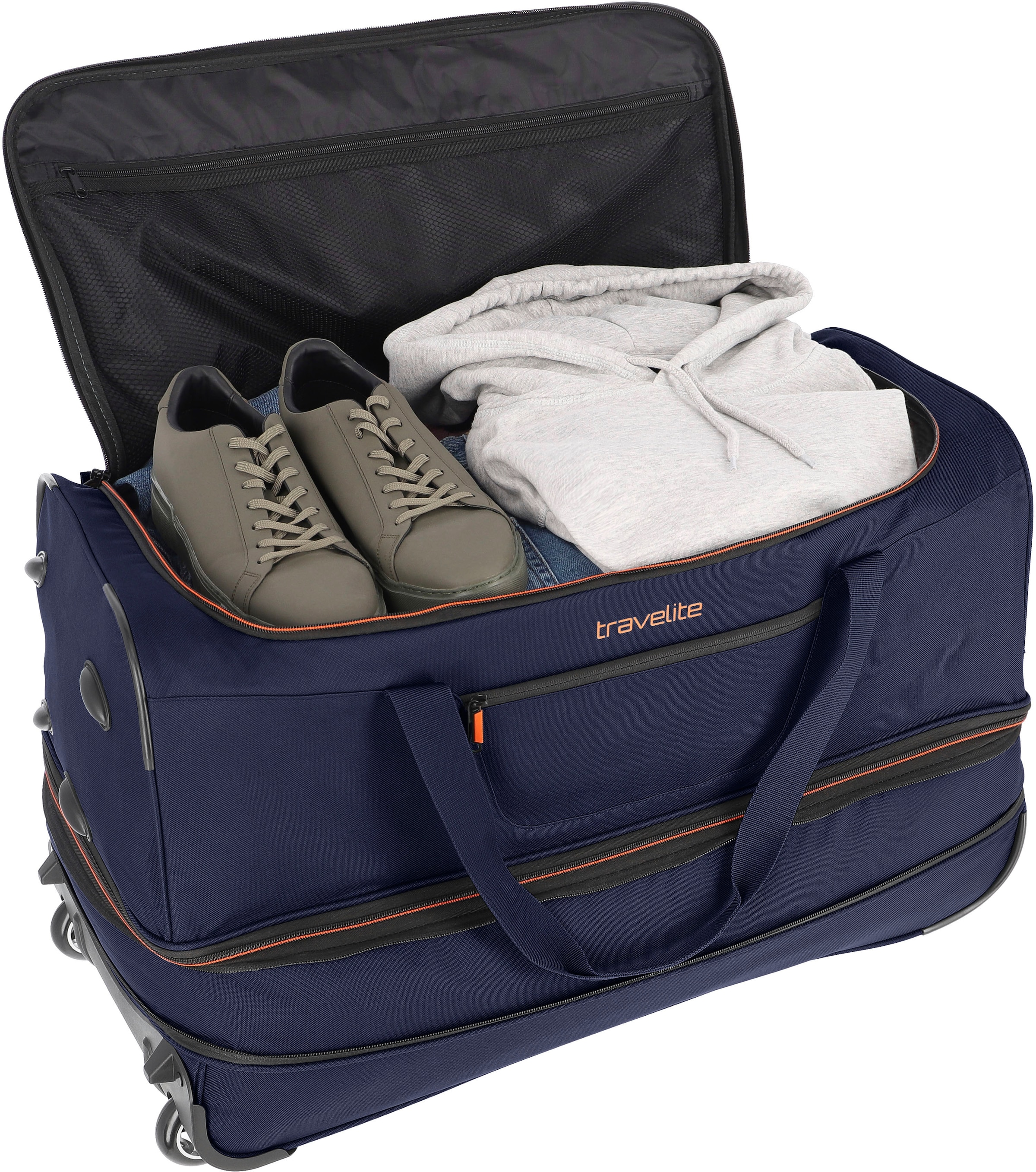 travelite Reisetasche »Basics, 70 cm«, mit Trolleyfunktion und  Volumenerweiterung online kaufen | I\'m walking