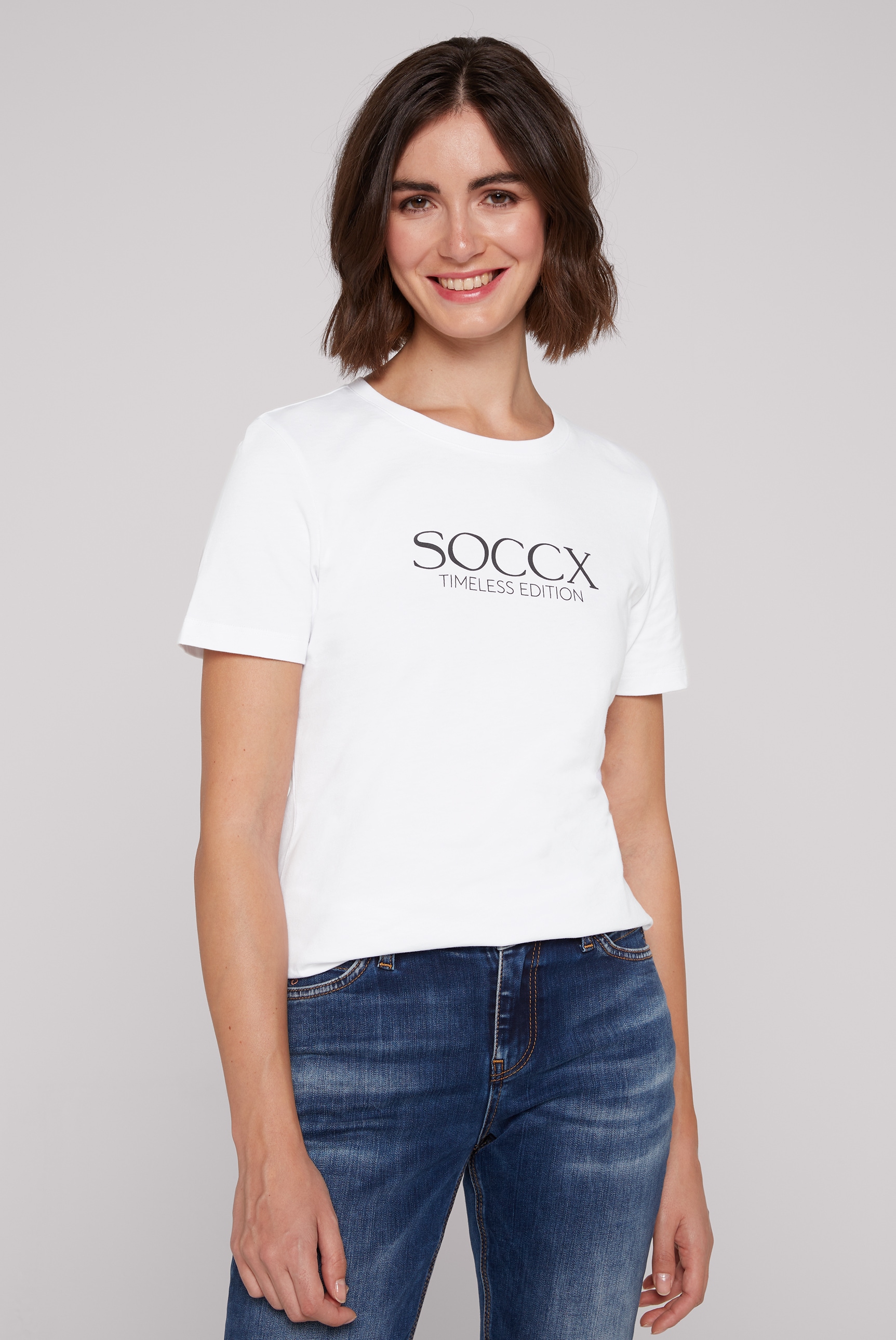 SOCCX Rundhalsshirt, aus Baumwolle | I'm walking