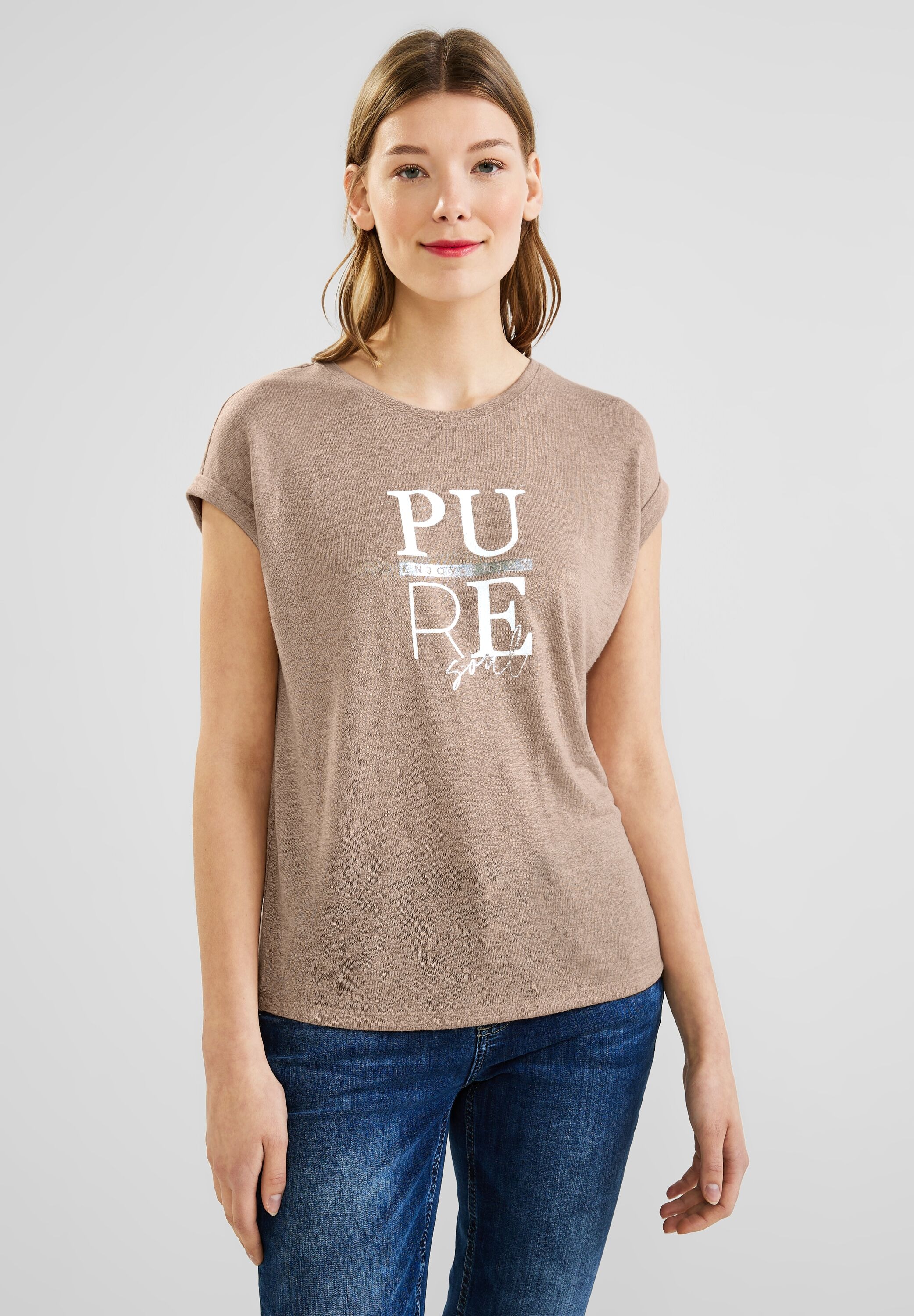 STREET ONE Print-Shirt mit überschnittenen Schultern