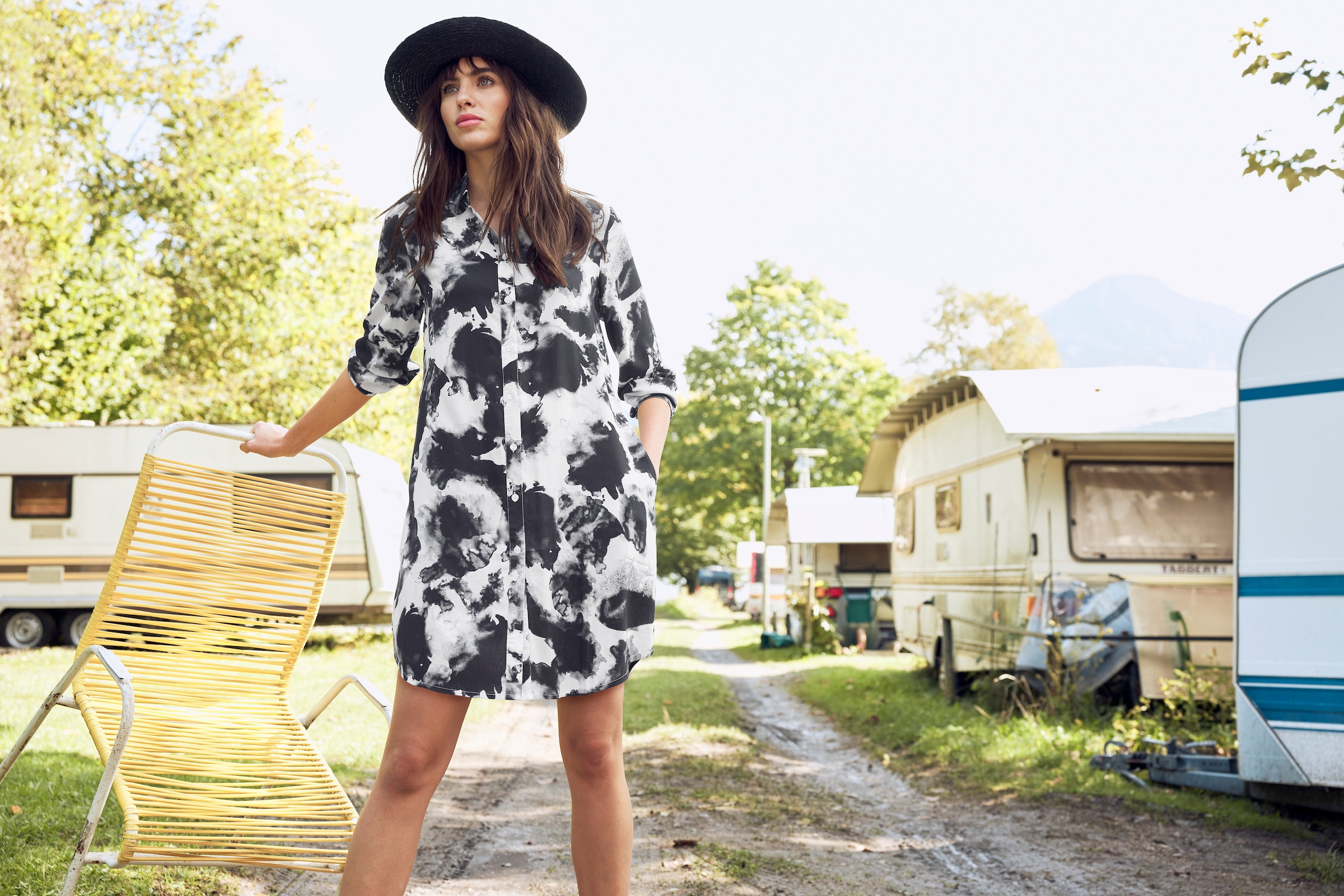 Batikdruck Aniston | trendigem walking kaufen I\'m Longbluse, mit CASUAL
