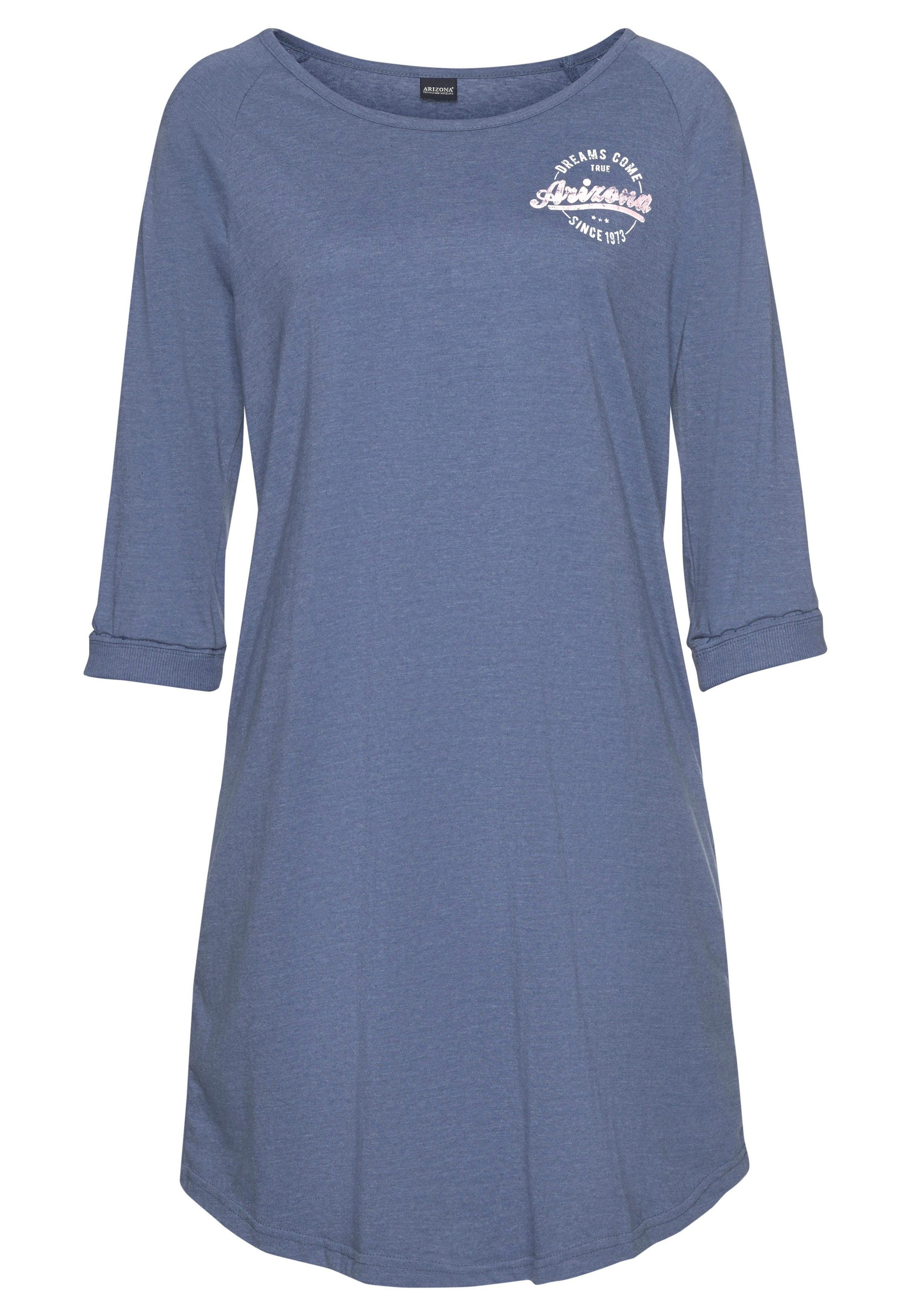 bestellen College-Look Arizona Wäsche im mit Folienprint Nachthemd, Rechnung auf &
