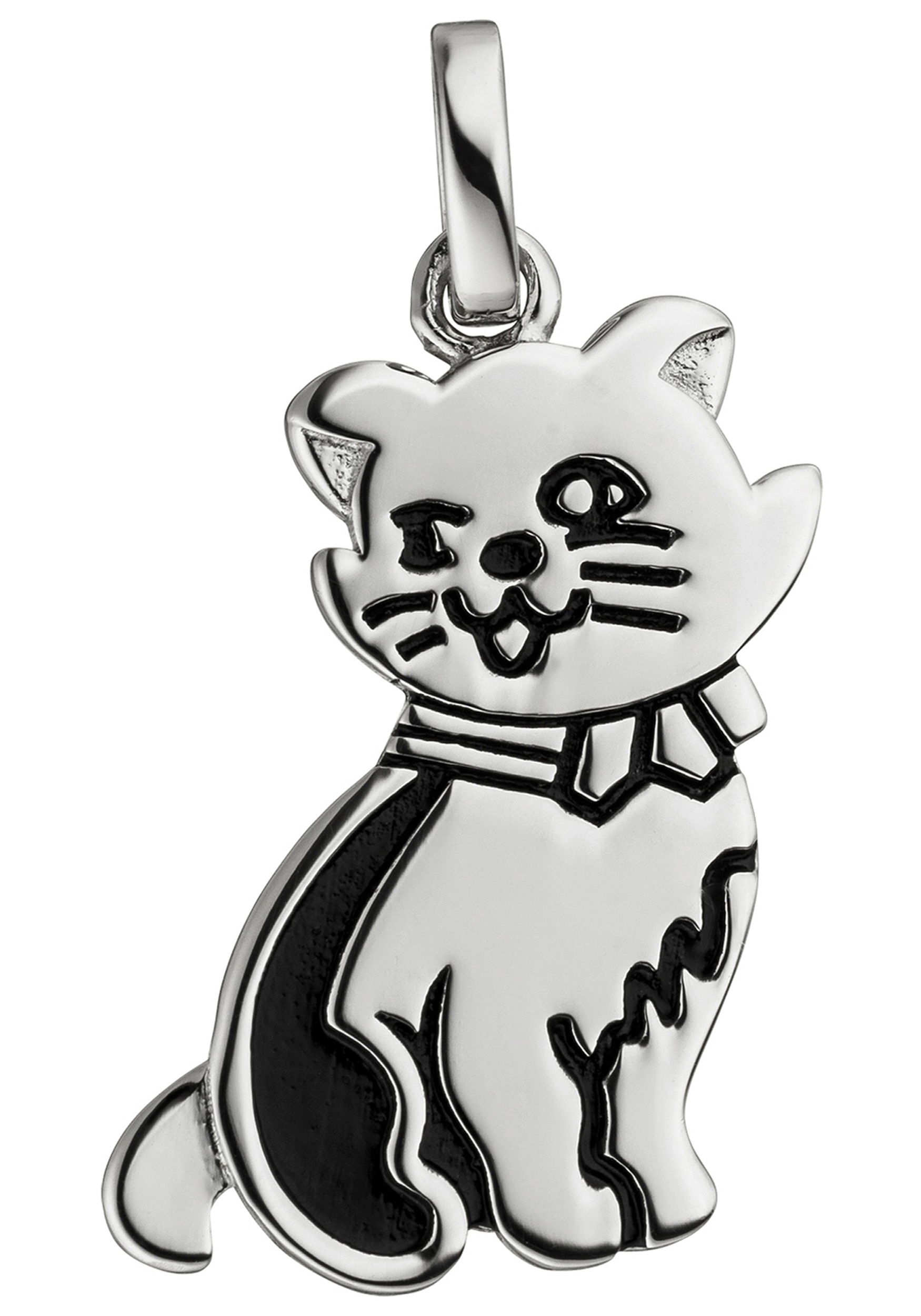 »Anhänger schwarzen Katze«, JOBO walking Kettenanhänger Silber | Lackeinlagen 925 bestellen mit I\'m