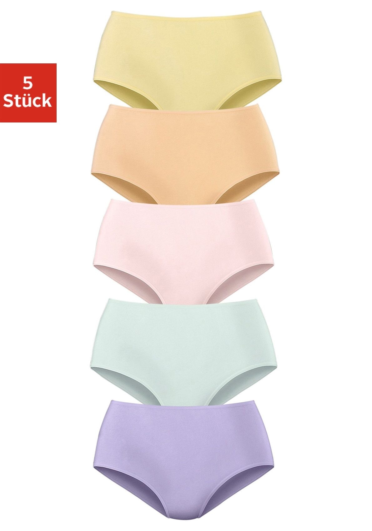 petite fleur Taillenslip, (Packung, 5 St.), in klassischen Uni-Farben kaufen