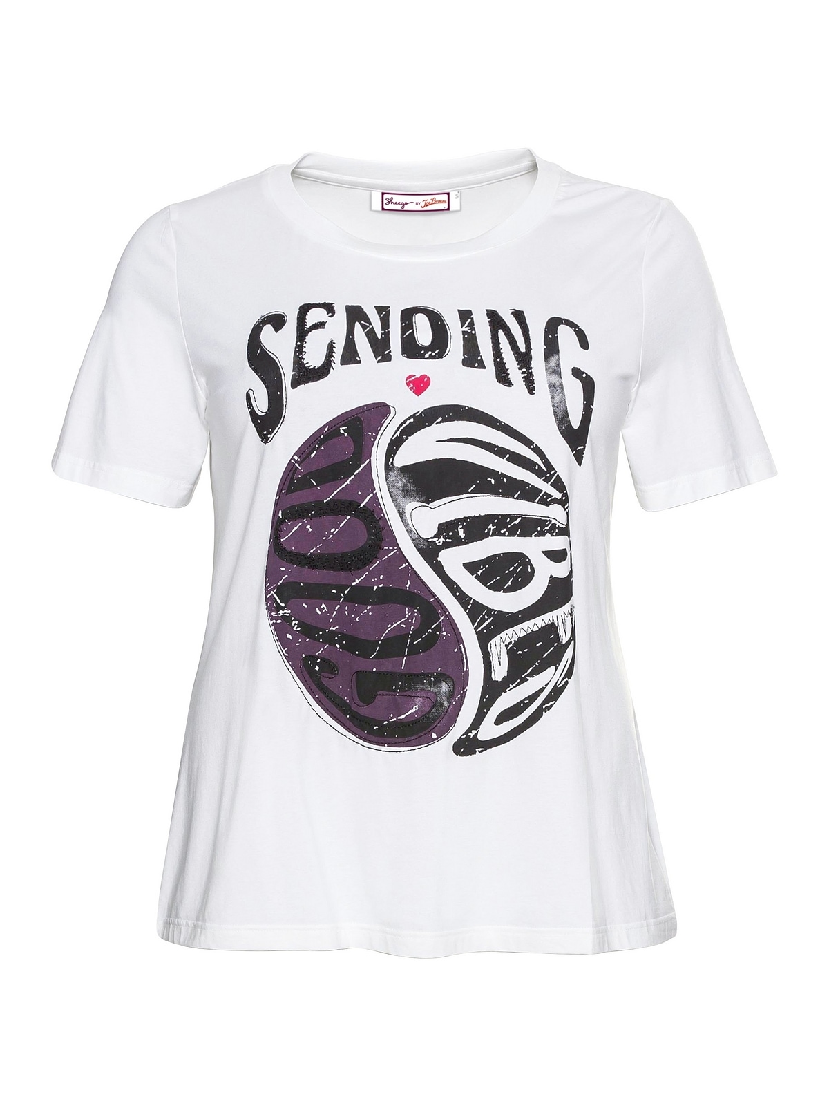 sheego by Joe Browns Rundhalsshirt »Große Größen«, mit Frontdruck und Stickerei kaufen