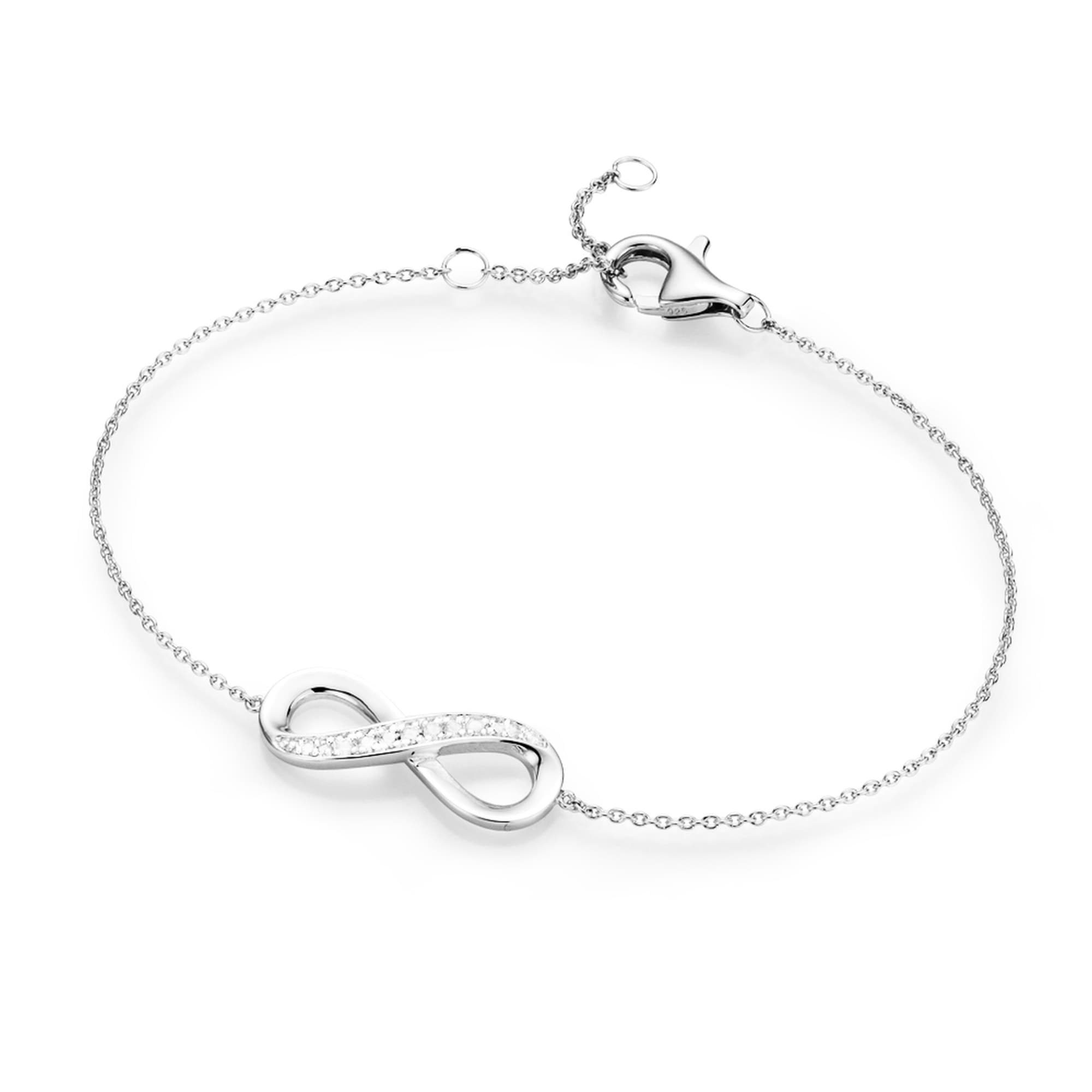 Smart Jewel Armband »Infinityzeichen als Mittelteil mit Zirkonia, Silber 925«  im Onlineshop | I\'m walking