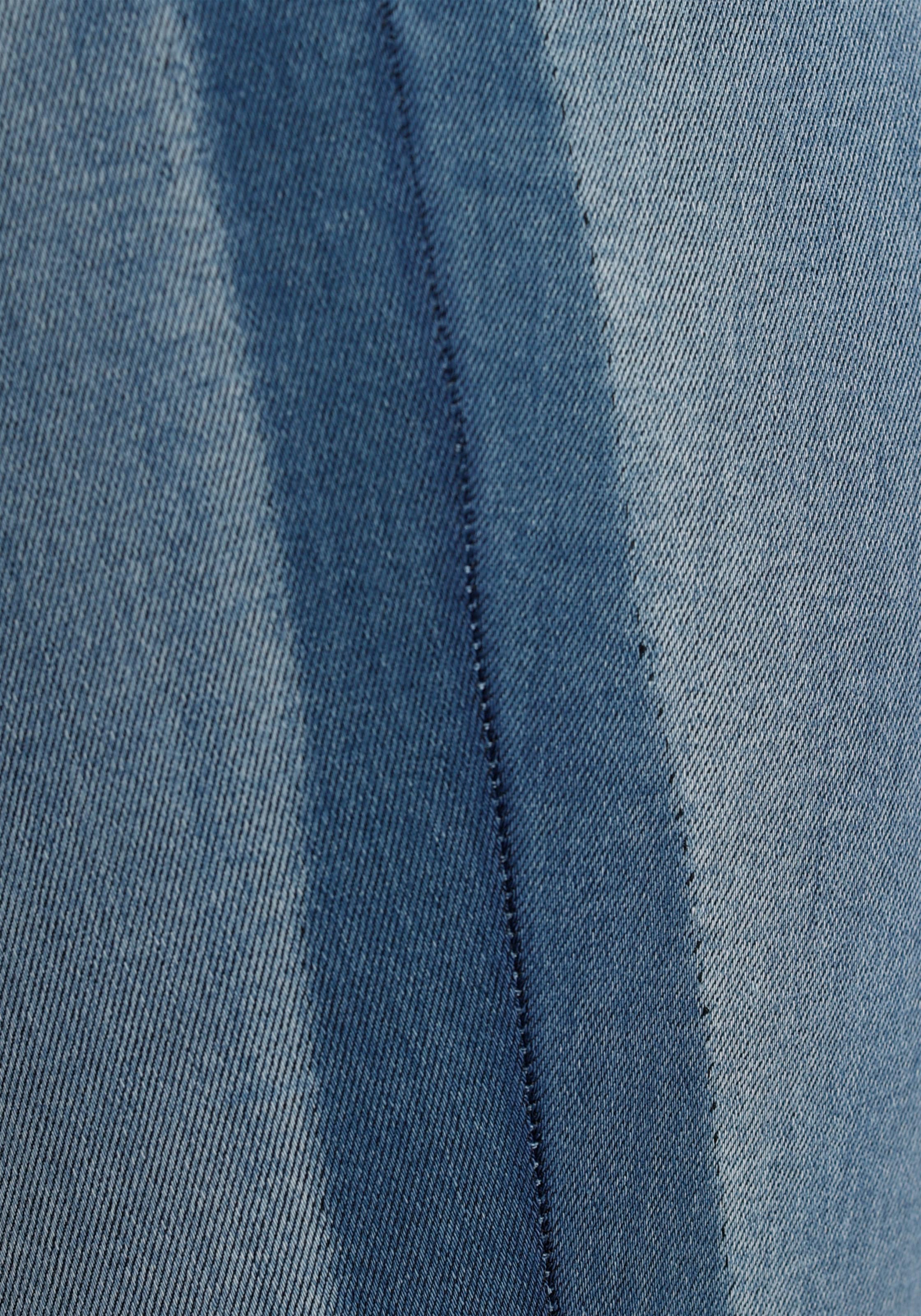 Arizona Skinny-fit-Jeans »Ultra walking High I\'m mit bestellen Waist Stretch«, | seitlichem Streifen
