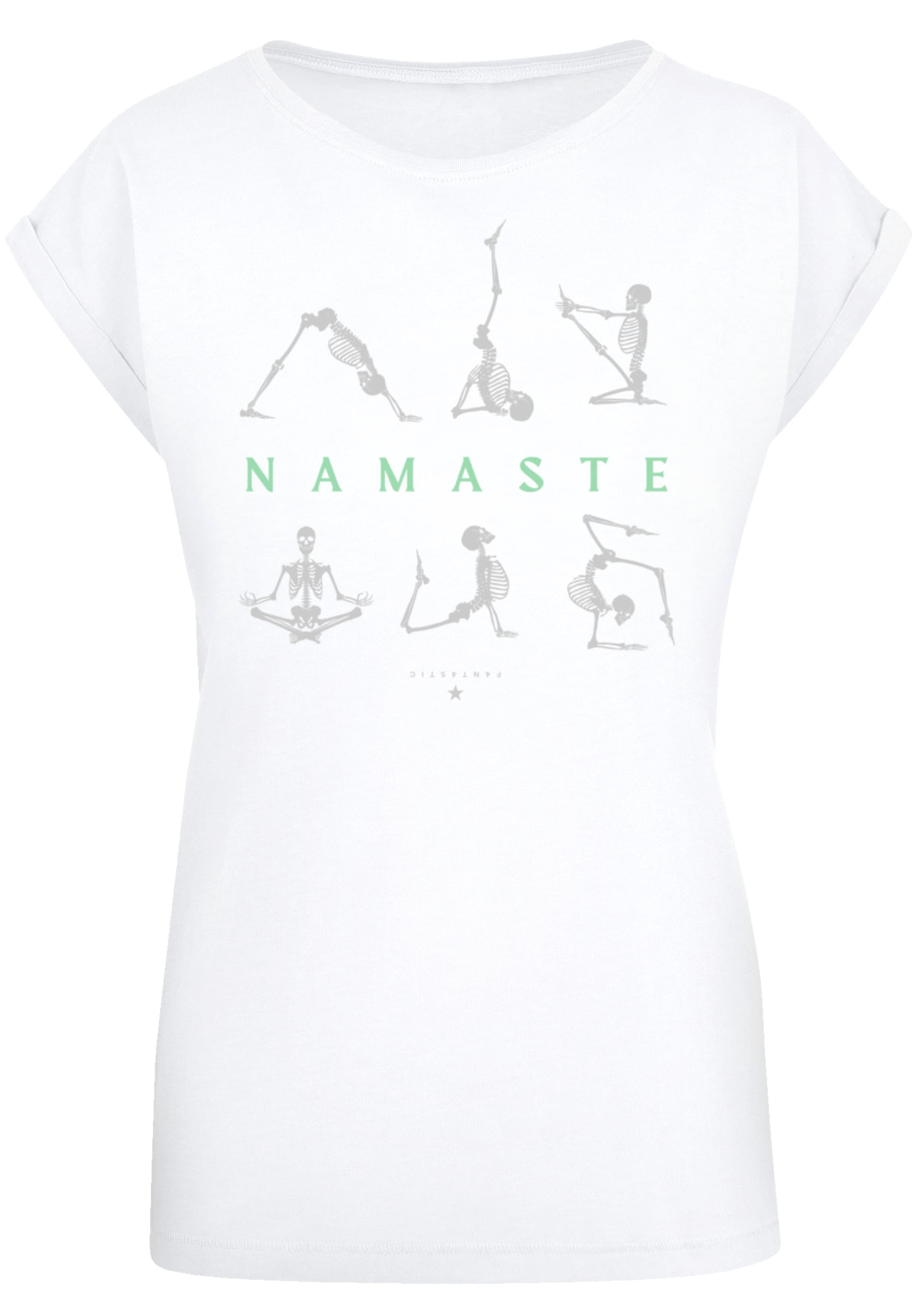 Skelett online T-Shirt Print | F4NT4STIC I\'m »Namaste Halloween«, walking Yoga kaufen