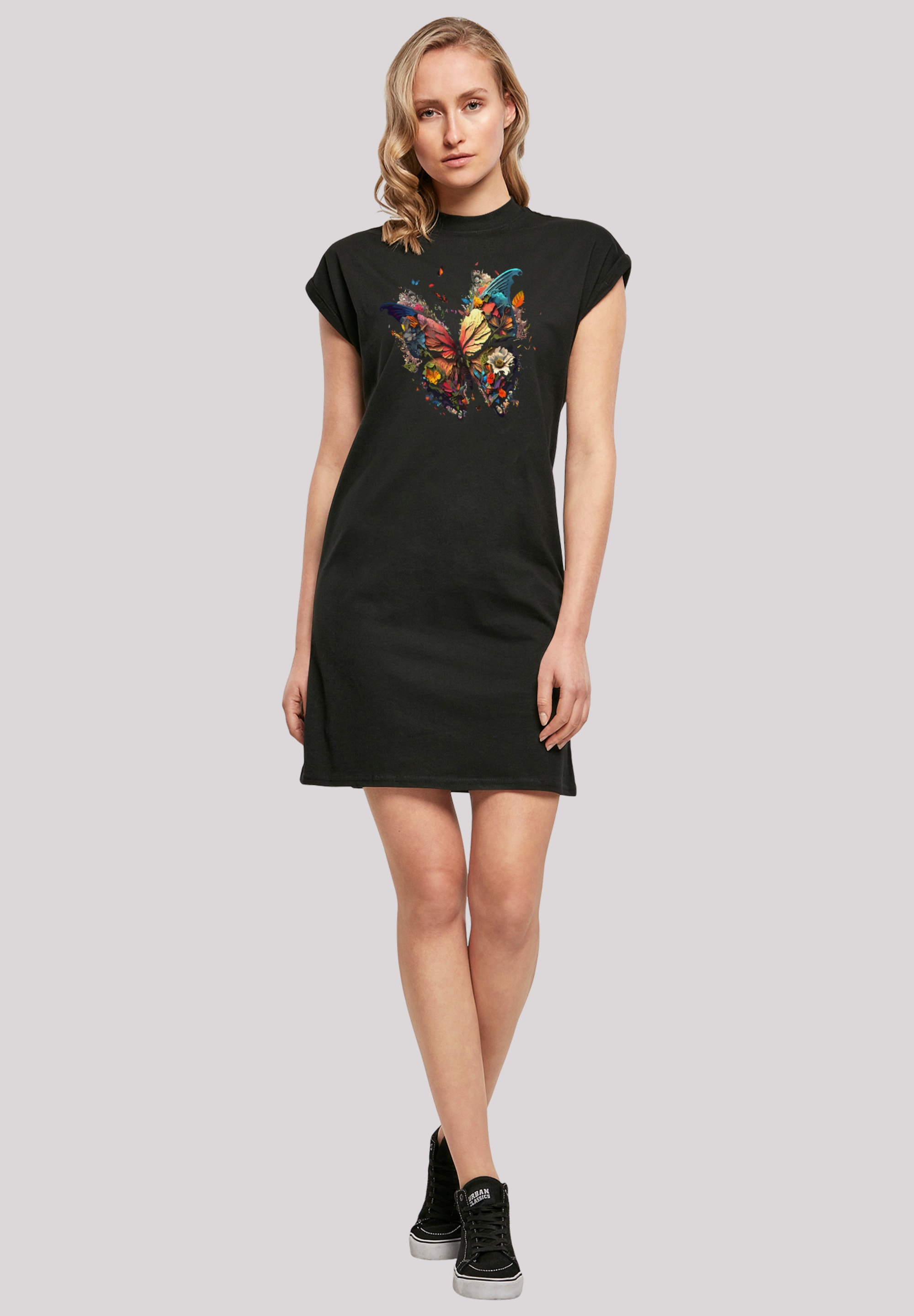 shoppen Shirtkleid Bunt«, Print F4NT4STIC »Schmetterling