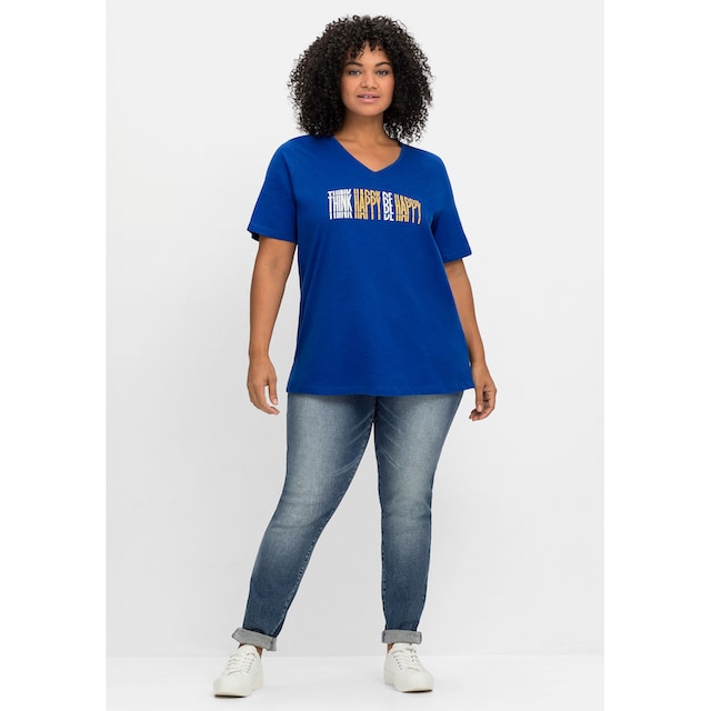 Sheego T-Shirt »Große Größen«, aus Baumwolle mit Frontdruck shoppen