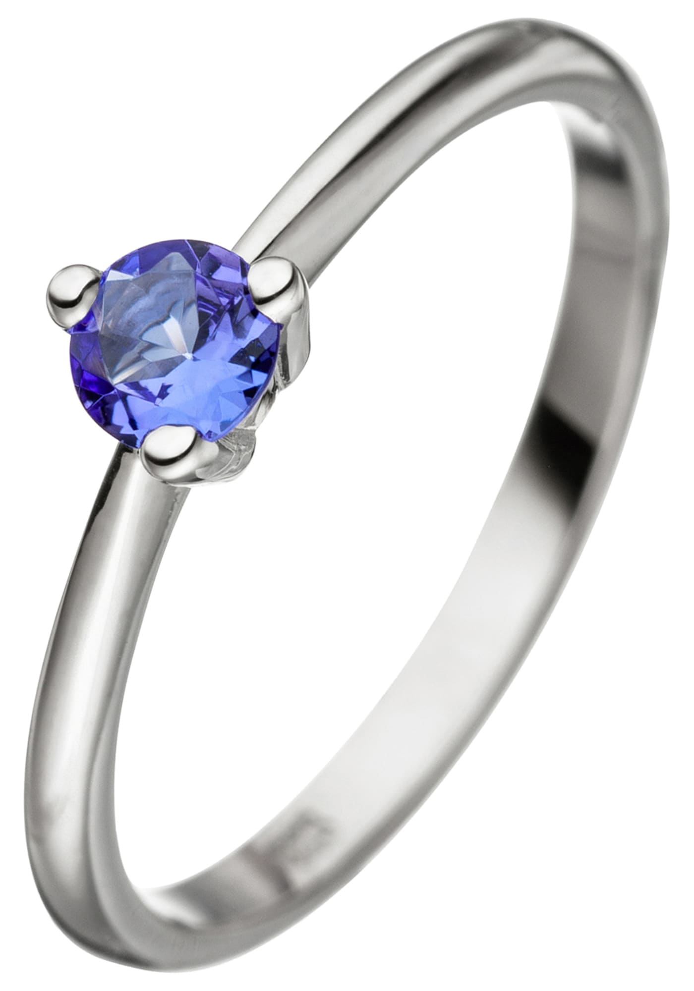 JOBO Goldring 585 Weißgold mit Tansanit