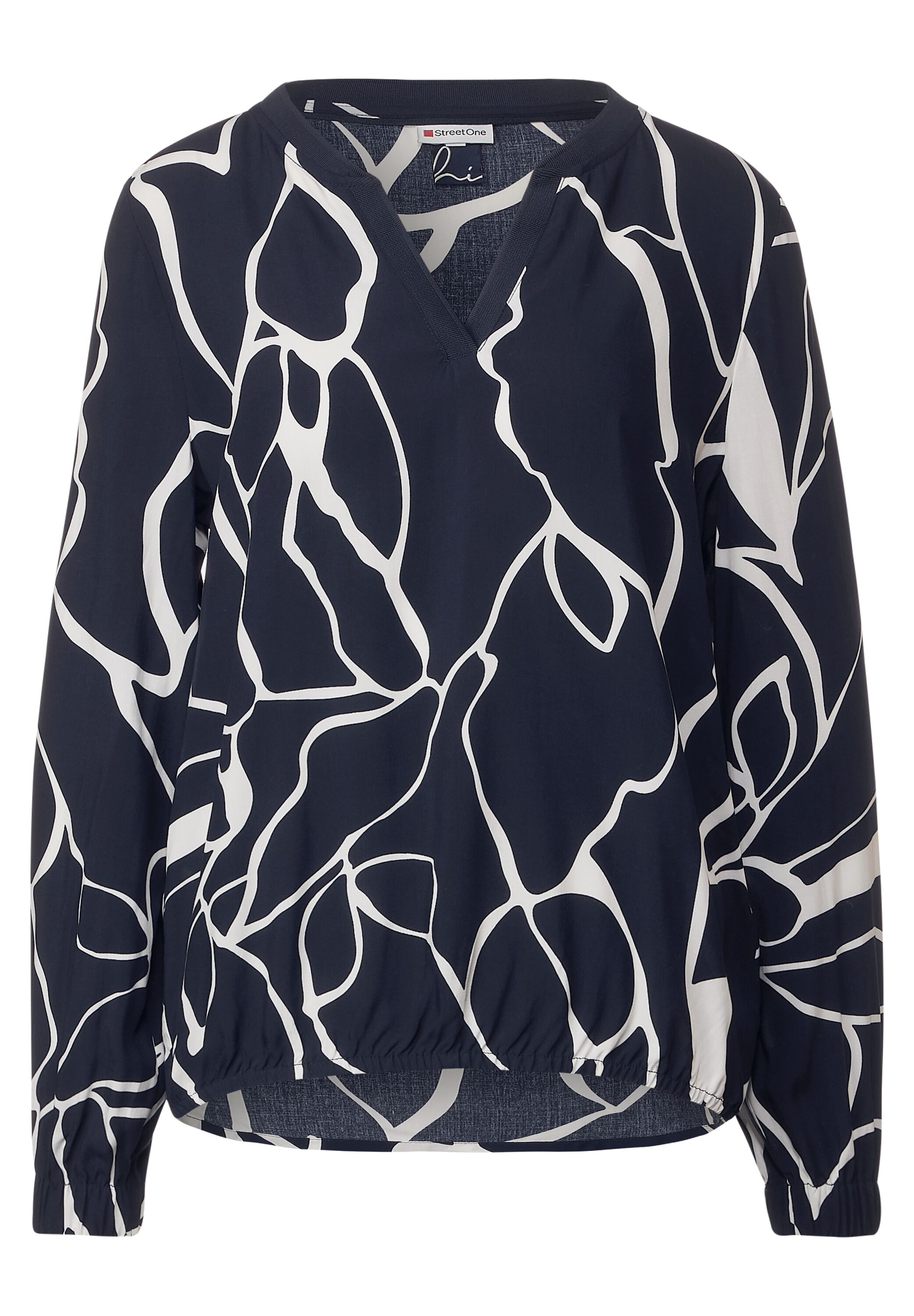 I\'m aus blouse«, Druckbluse ONE Printed softer STREET walking Viskose | kaufen »Langarmbluse online splitneck