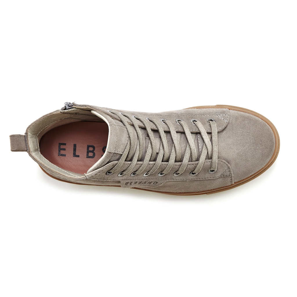 Elbsand Stiefelette, Sneaker High-Top zum Schnüren aus weichem Leder im Casual-Look