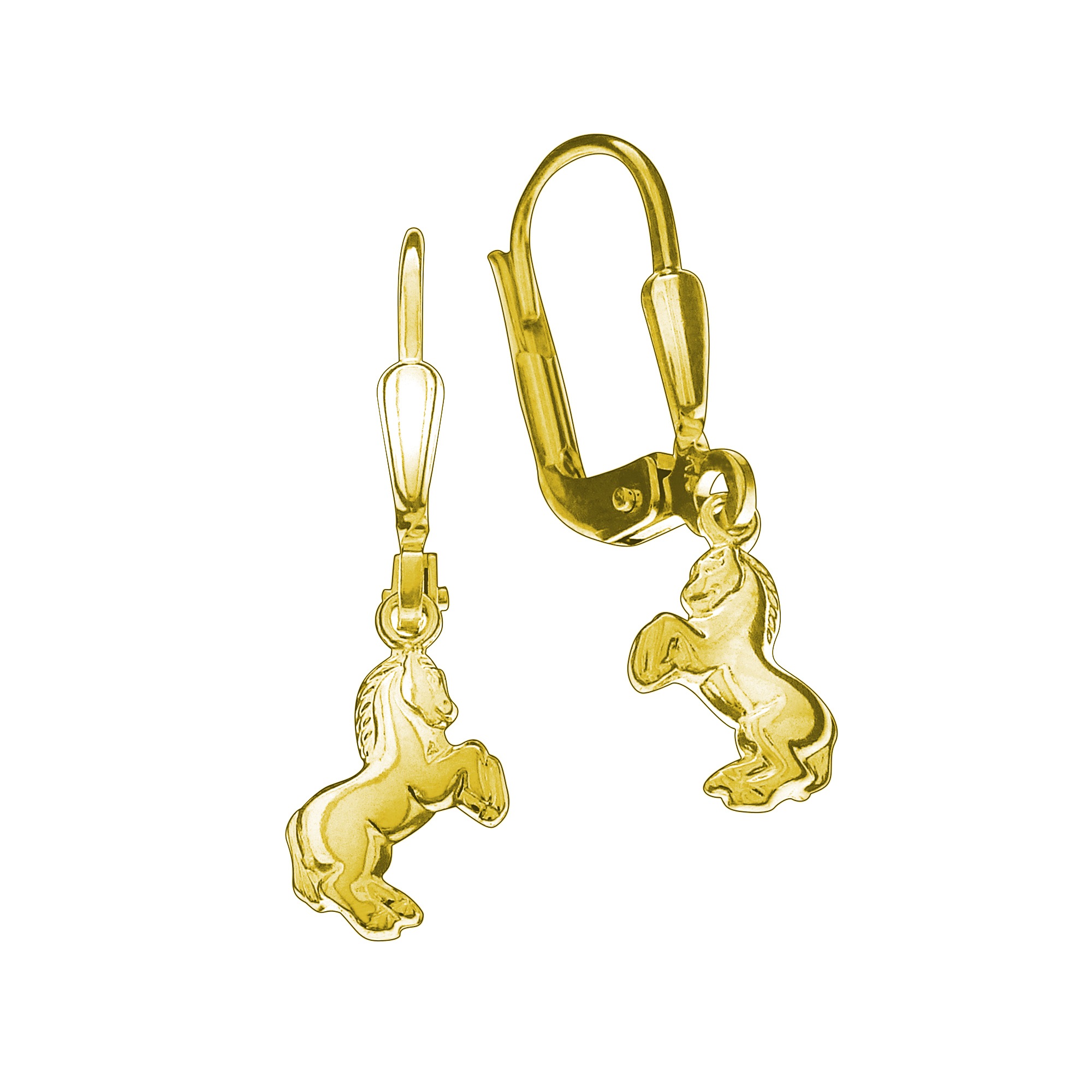 Paar Pferd vergoldet Vivance Sterling 925/- Silber Ohrhänger