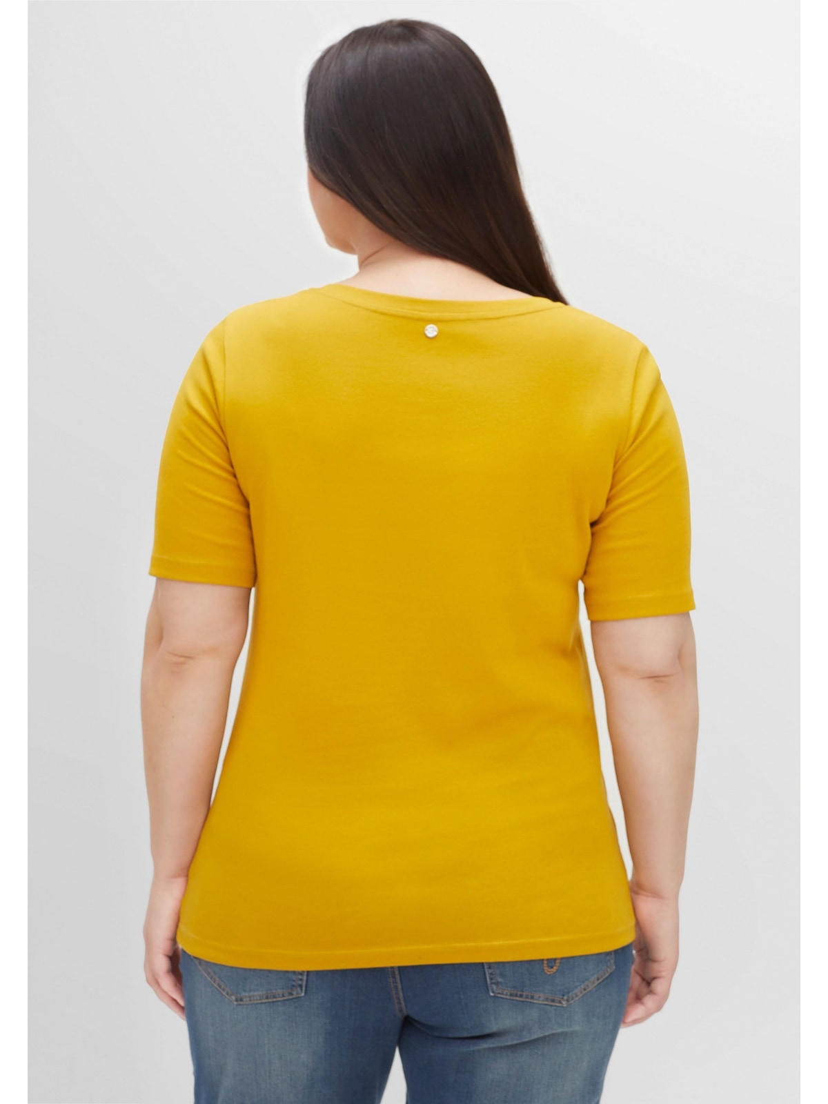 Größen«, Rippstruktur, Knopfleiste in »Große online T-Shirt mit Sheego
