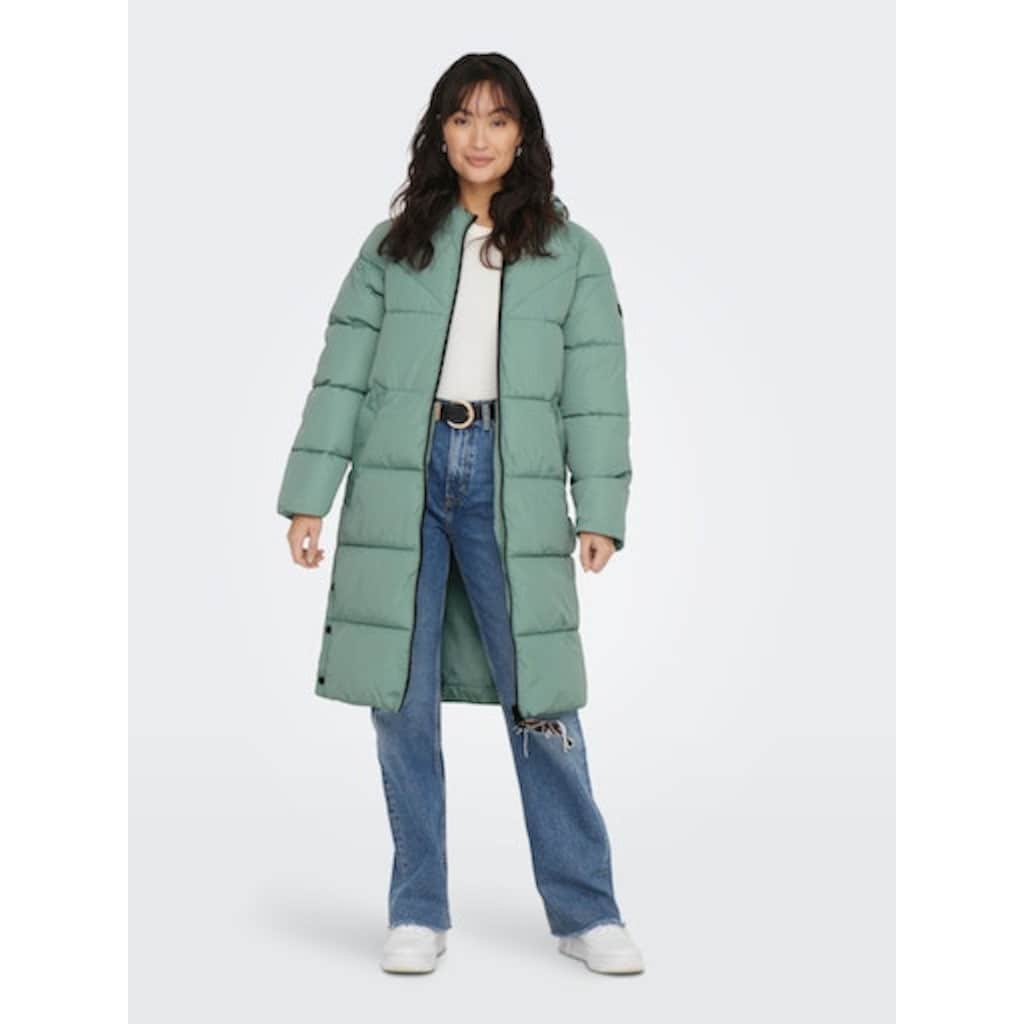 ONLY Steppmantel »ONLAMANDA LONG PUFFER COAT«, mit Kapuze