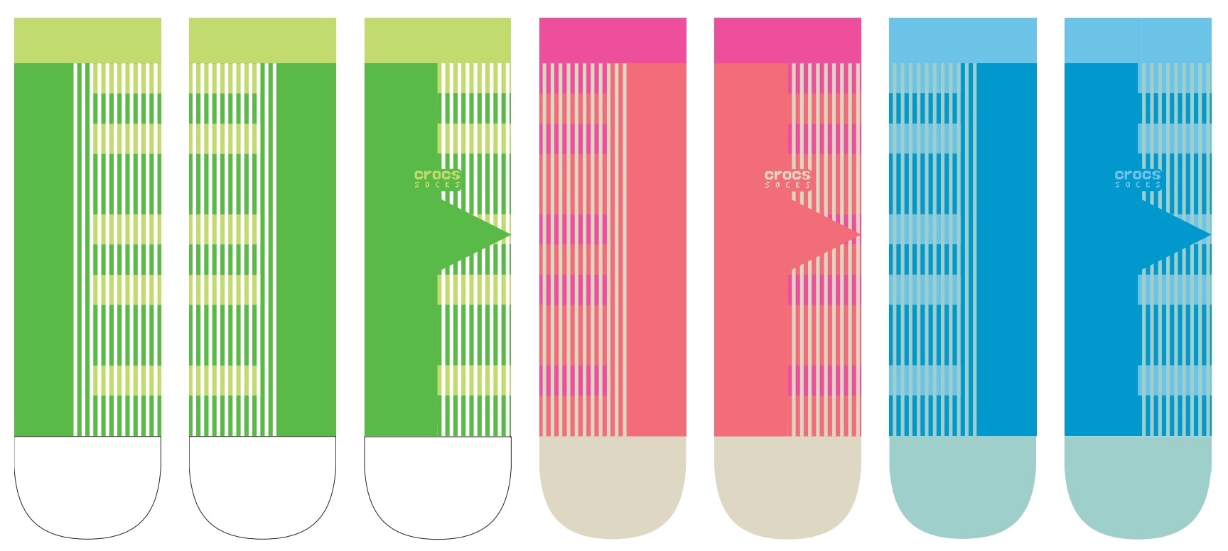 Crocs Freizeitsocken »Crocs Socks Stripe (3 Farbkombis Split | bestellen Ankle«, in modischen I\'m Paar), walking