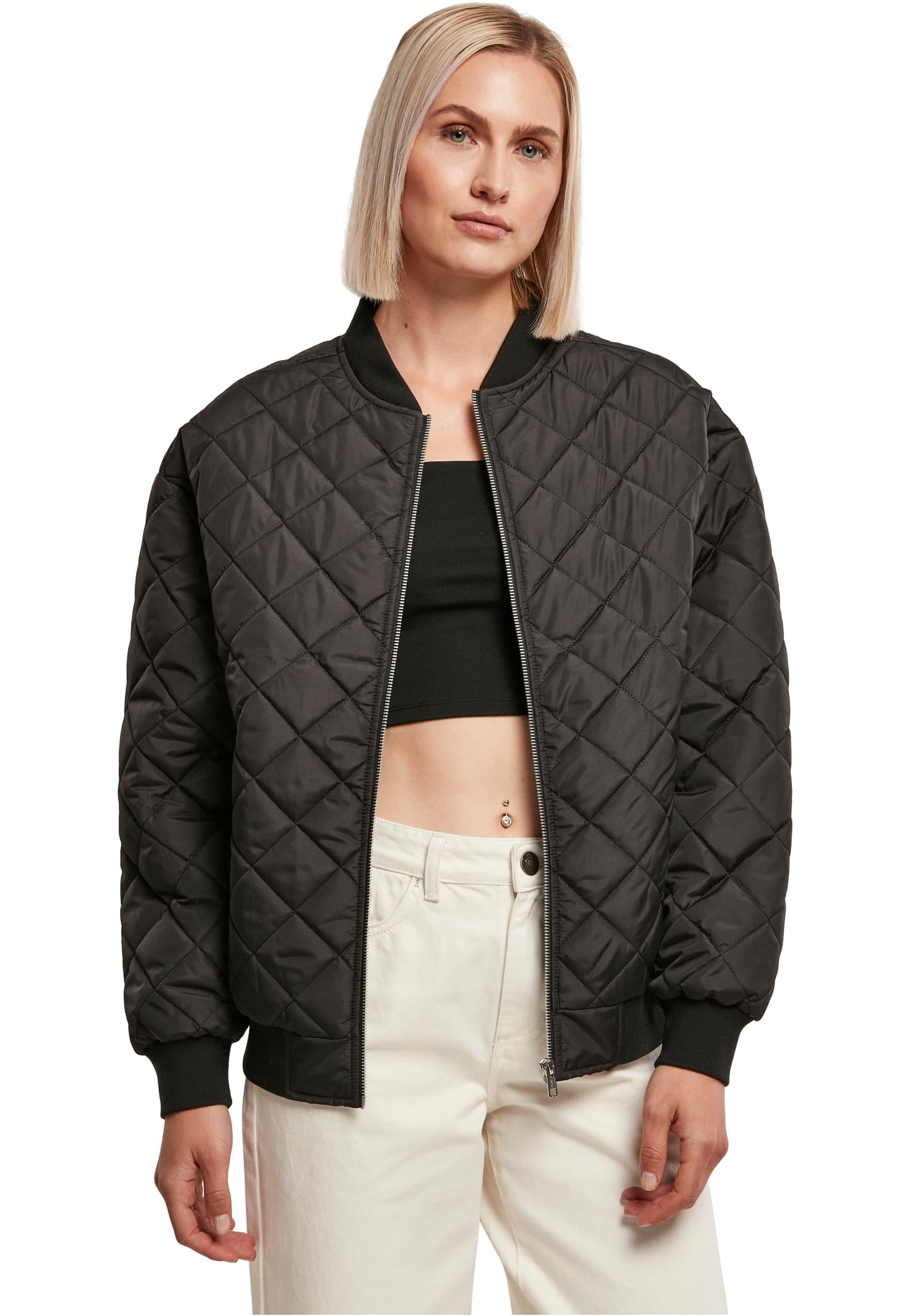 Kapuze Jacket«, (1 Diamond CLASSICS URBAN ohne Oversized Ladies Bomber St.), Sommerjacke Quilted shoppen »Damen