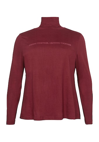 Sheego Rollkragenshirt »Langarmshirt«, in leicht taillierter Form kaufen