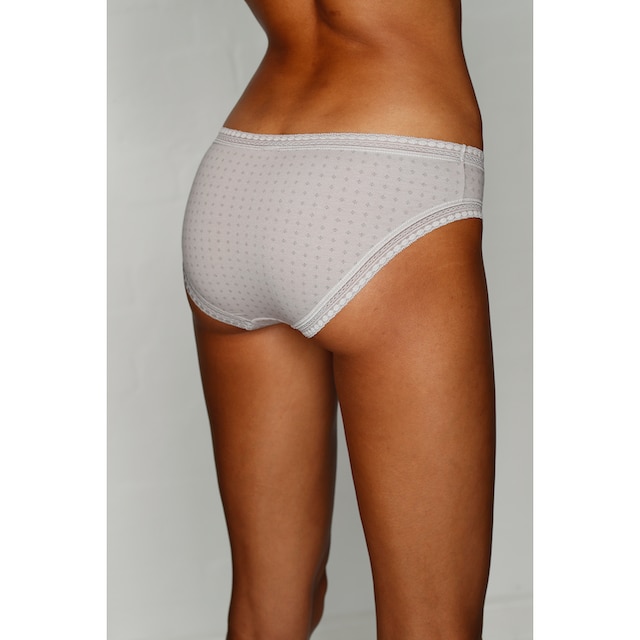 LASCANA Bikinislip, (Packung, 3 St.), aus elastischer Baumwolle mit weicher  Spitze & Wäsche auf Rechnung bestellen