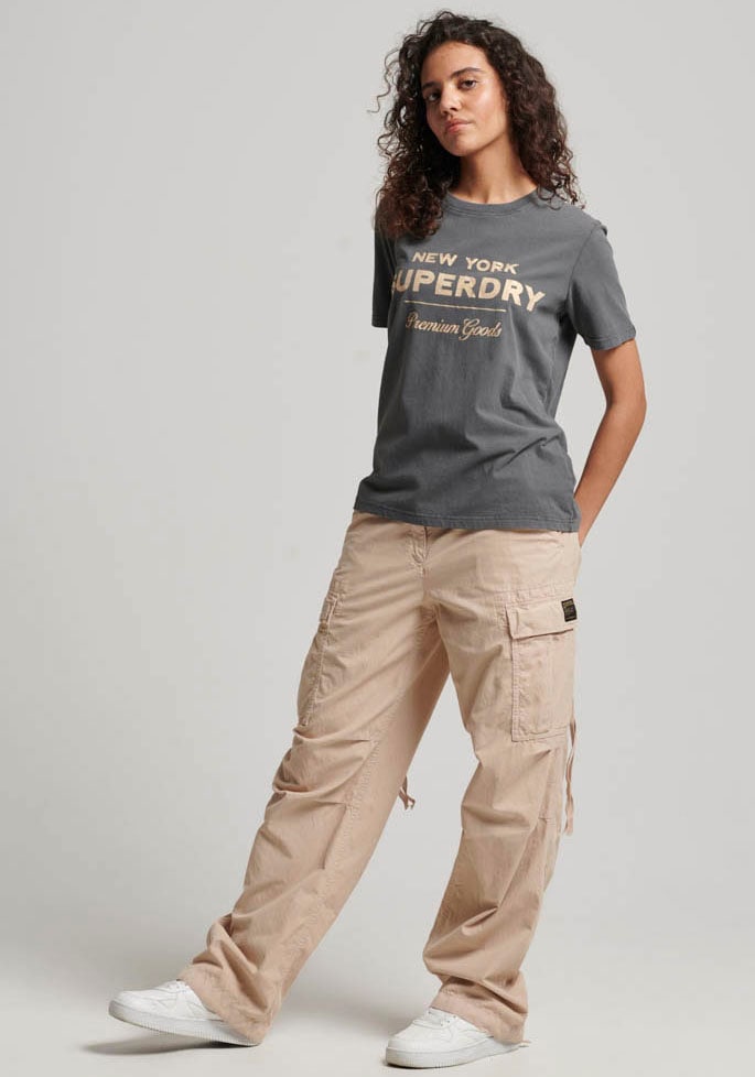 Superdry Rundhalsshirt »LUXE METALLIC LOGO T SHIRT« online kaufen | I\'m  walking | T-Shirts