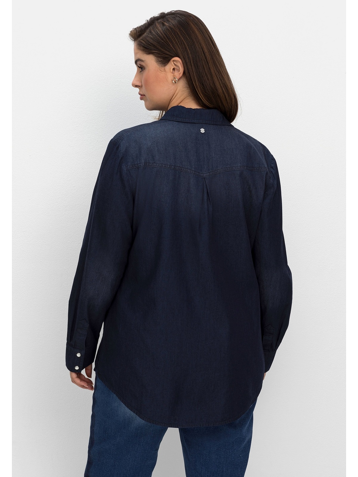 Sheego Jeansbluse »Große Größen«, mit Knopfleiste und Brusttaschen kaufen |  I\'m walking