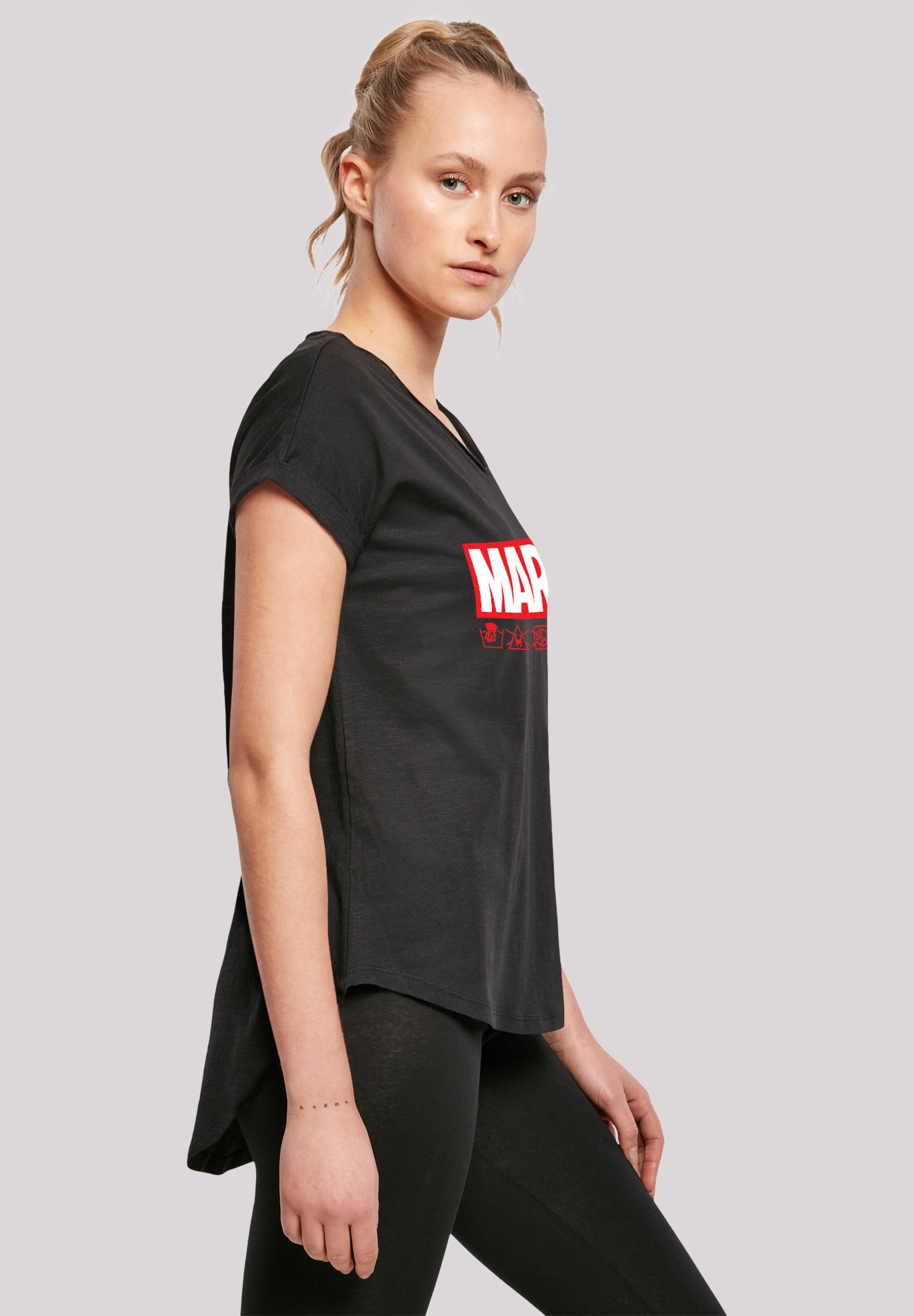 T-Shirt Logo shoppen Waschsymbole«, Print F4NT4STIC »Marvel