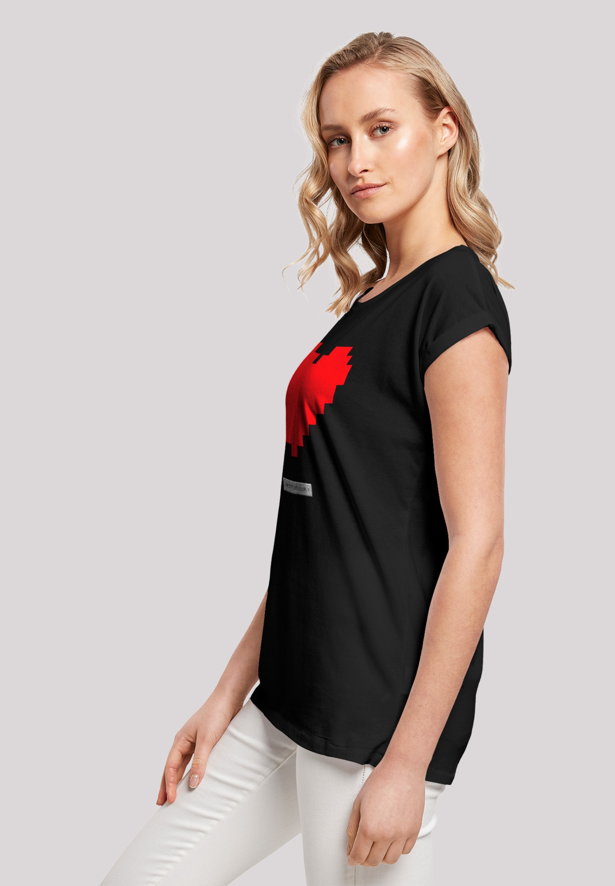 F4NT4STIC T-Shirt »Pixel Herz Good Vibes Happy People«, Print bestellen |  I\'m walking